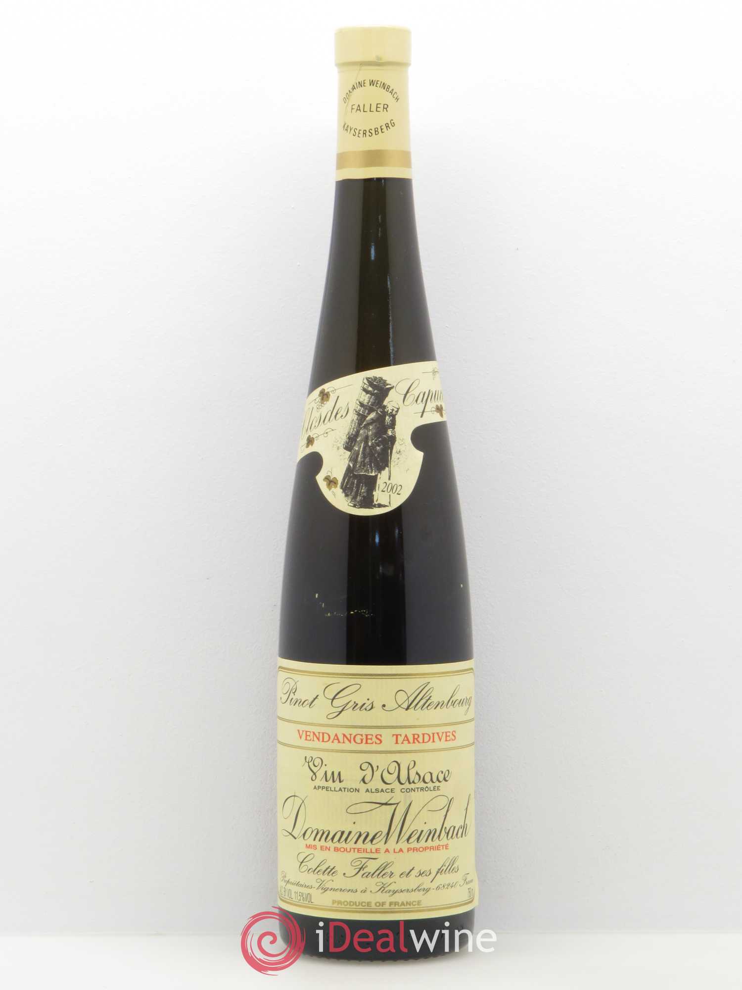 Alsace Pinot Gris (Tokay) Vendanges Tardives Weinbach (Domaine) Altenbourg Clos des capucins 2002 - Lotto di 1 bottiglia - 0