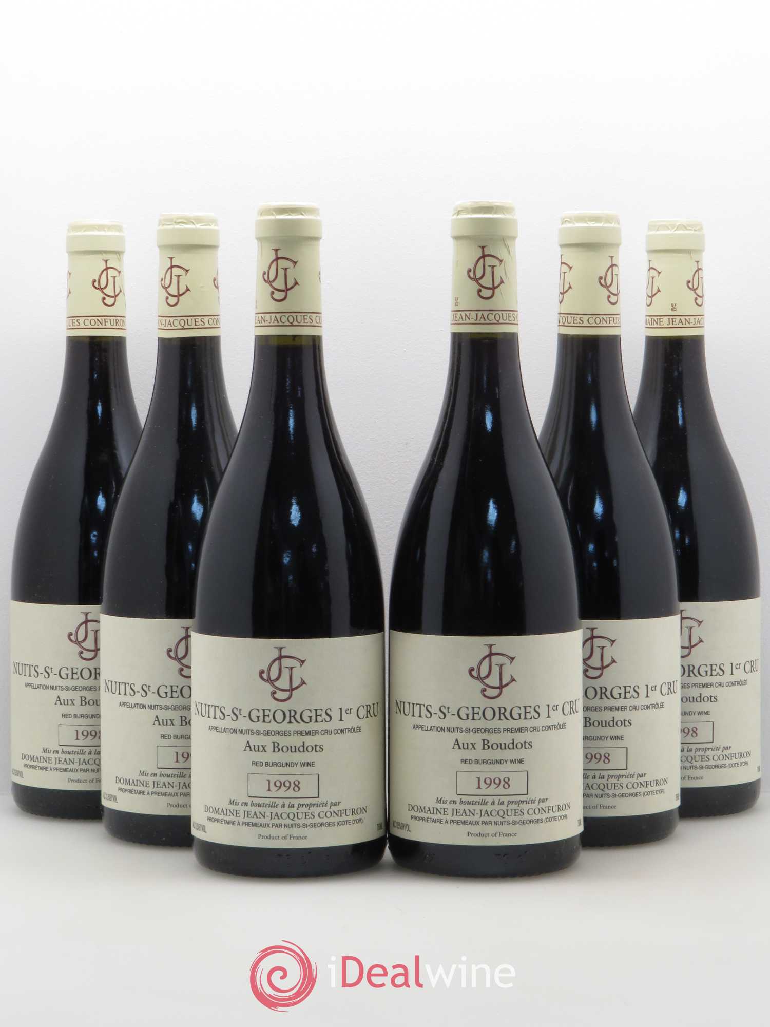 Nuits-Saint-Georges 1er Cru Aux Boudots Jean-Jacques Confuron 1998 - Lot de 6 bouteilles - 0