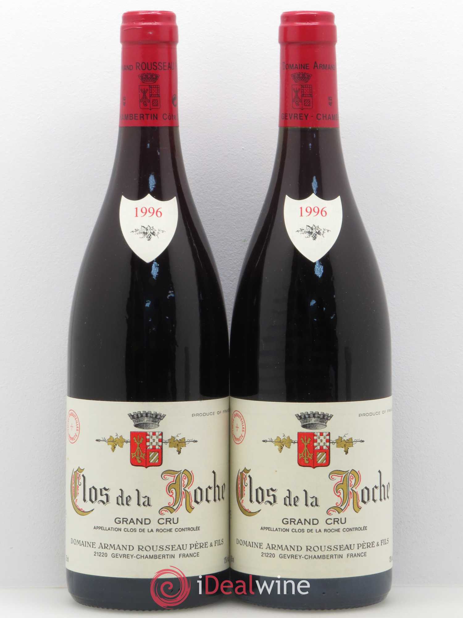 Clos de la Roche Grand Cru Armand Rousseau (Domaine) 1996 - Posten von 2 Flaschen - 0