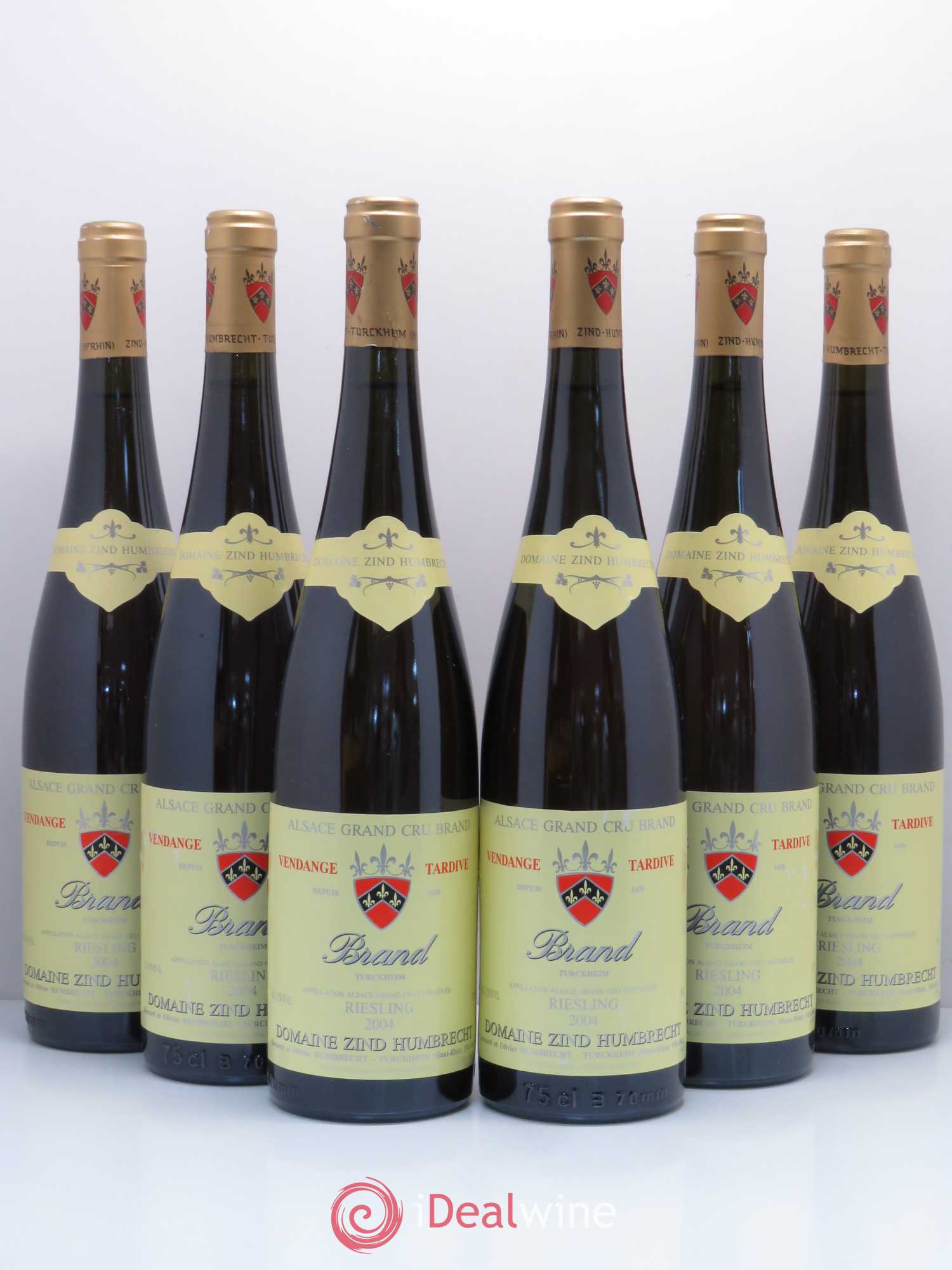 Alsace Riesling Grand Cru Brand Zind-Humbrecht (Domaine) Wintzenhein Vendanges tardives 2004 - Posten von 6 Flaschen - 0