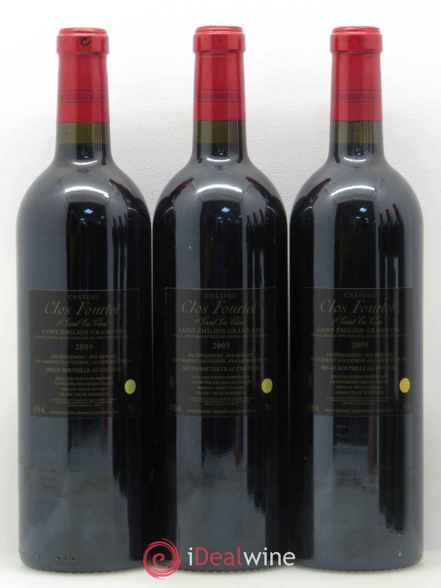 Clos Fourtet 1er Grand Cru Classé B 2009 - Lot de 6 bouteilles - 3