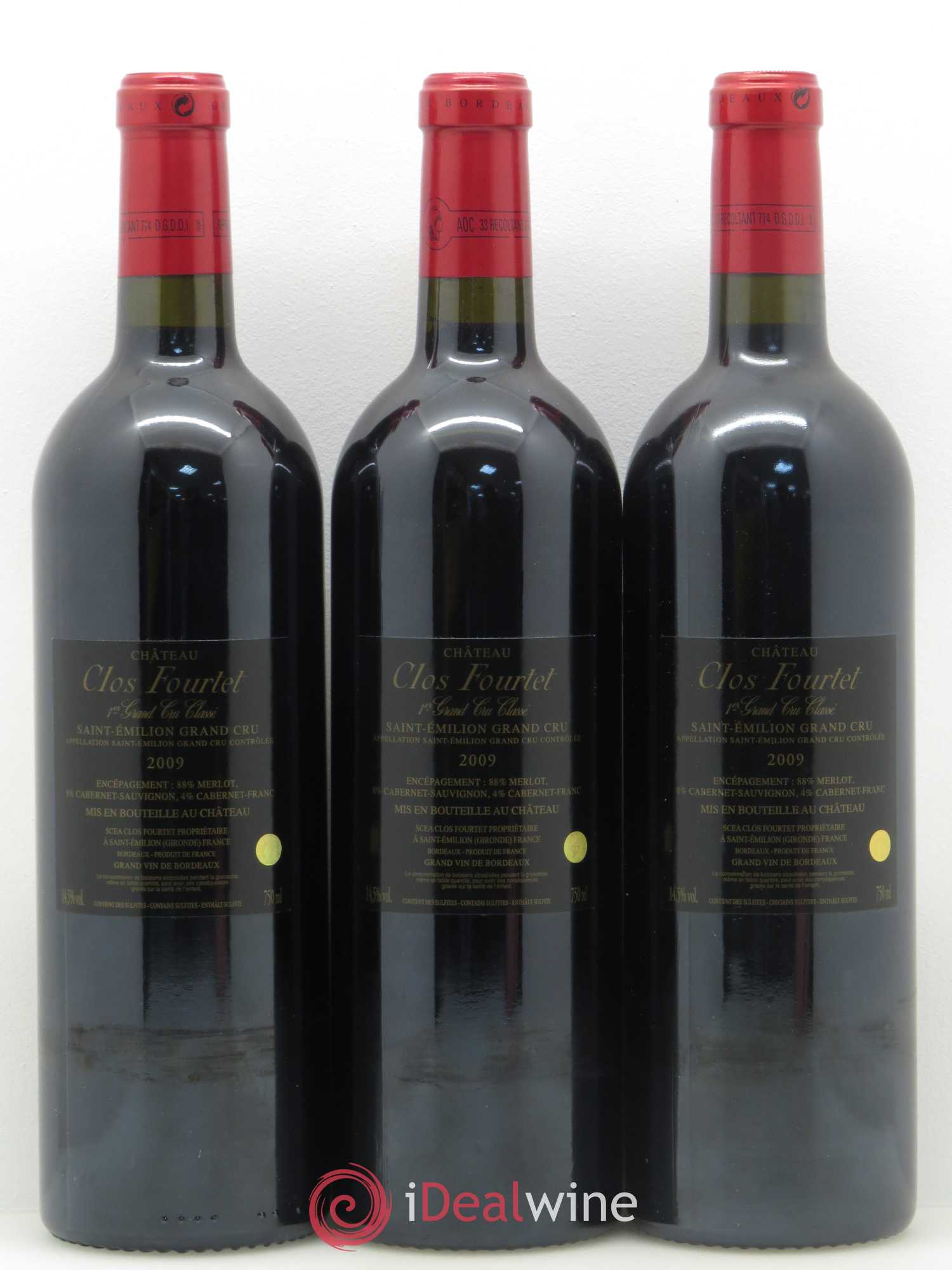 Clos Fourtet 1er Grand Cru Classé B 2009 - Lot de 6 bouteilles - 3