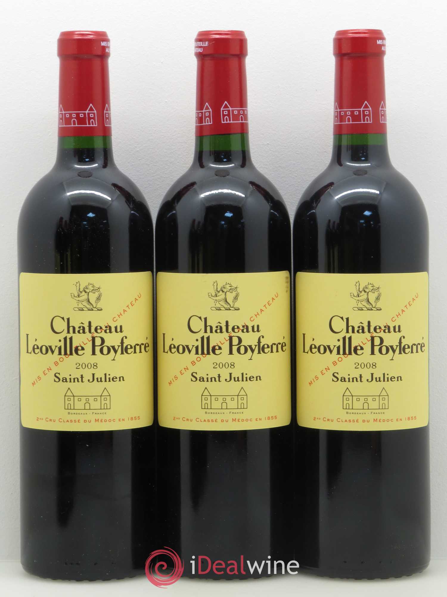 Château Léoville Poyferré 2ème Grand Cru Classé 2008 - Lot de 12 bouteilles - 1