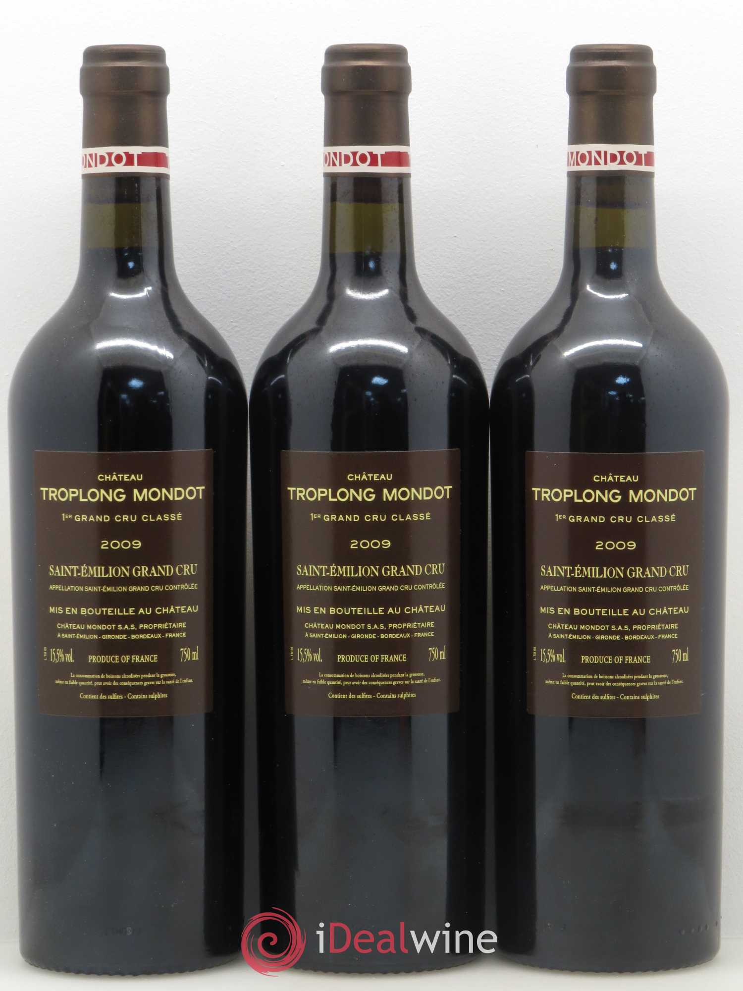 Château Troplong Mondot 1er Grand Cru Classé B 2009 - Lot de 12 bouteilles - 6