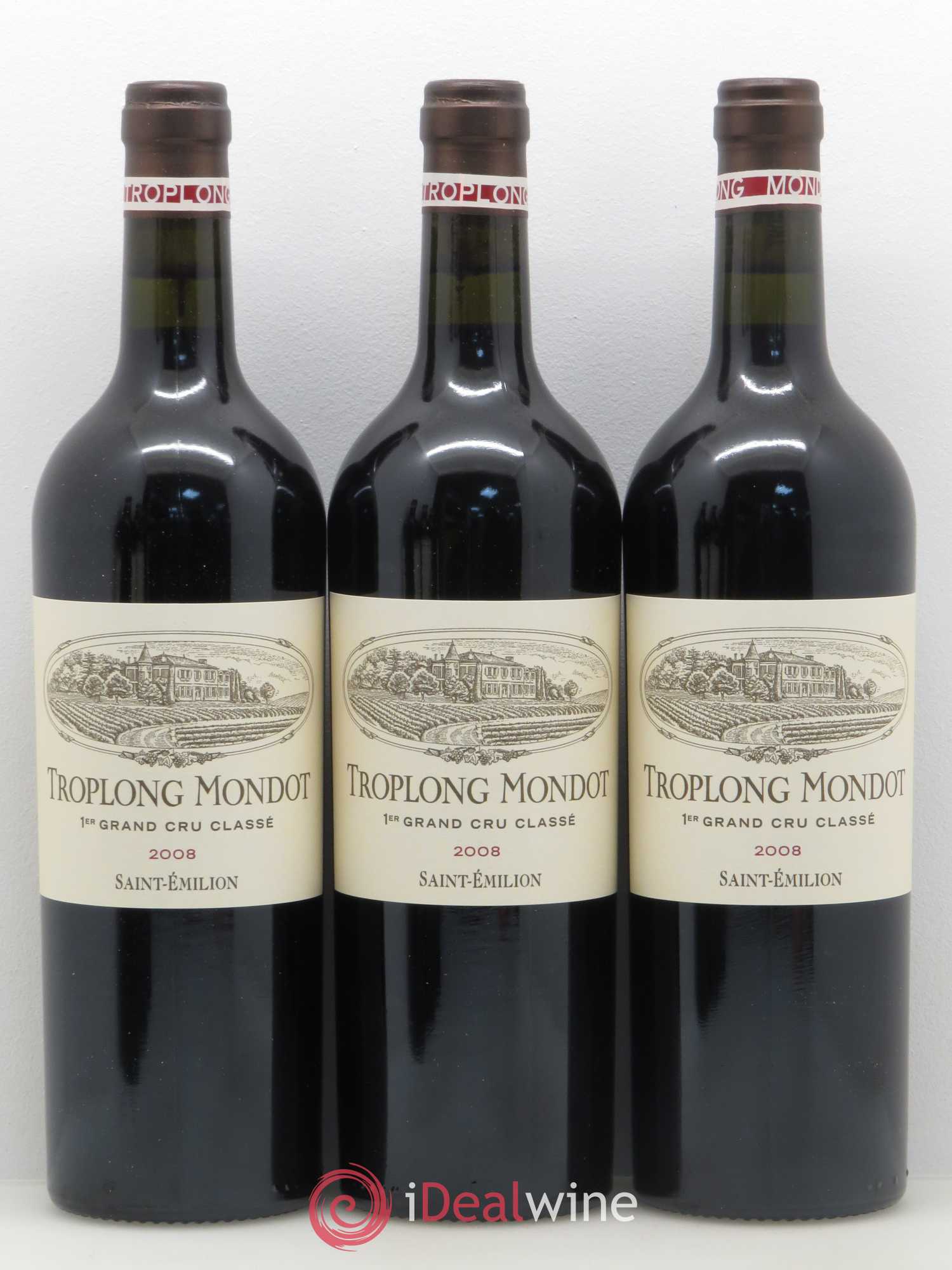 Château Troplong Mondot 1er Grand Cru Classé B 2008 - Lotto di 12 bottiglie - 1