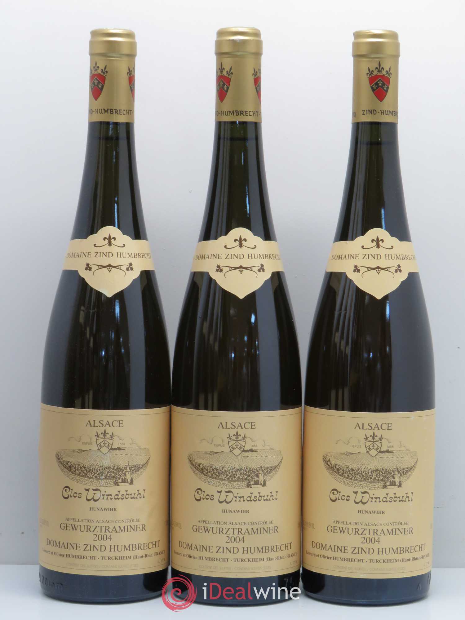 Alsace Gewurztraminer Clos Windsbuhl Zind-Humbrecht (Domaine) Hunawihr 2004 - Lot de 6 bouteilles - 2