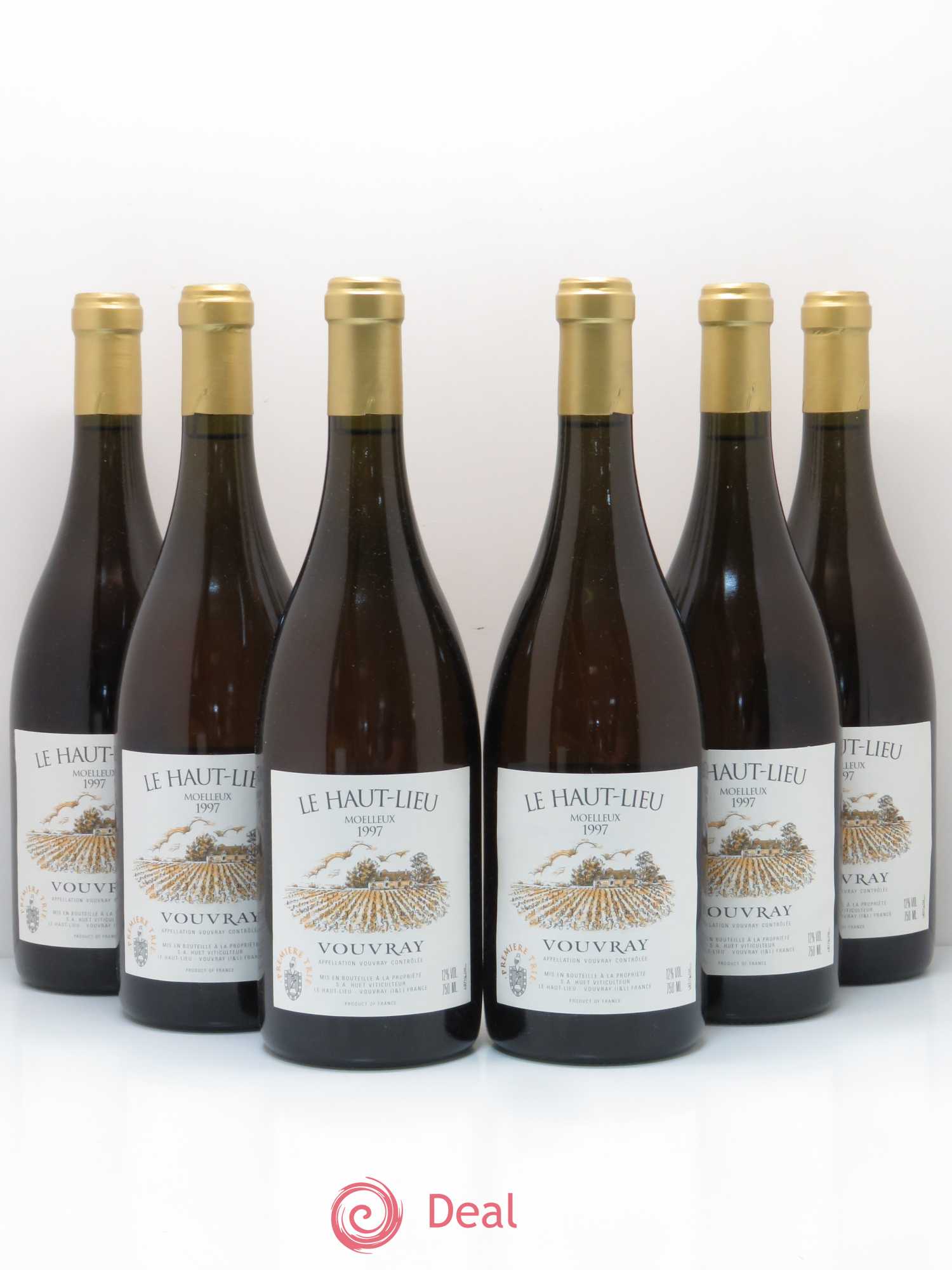 Vouvray Le Haut-Lieu Moelleux Domaine Huet Première Trie 1997 - Lotto di 6 bottiglie - 0