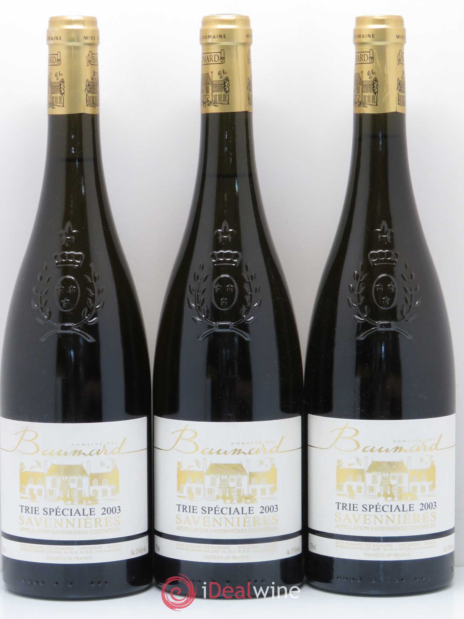 Savennières Tri spéciale Baumard 2003 - Posten von 3 Flaschen - 0