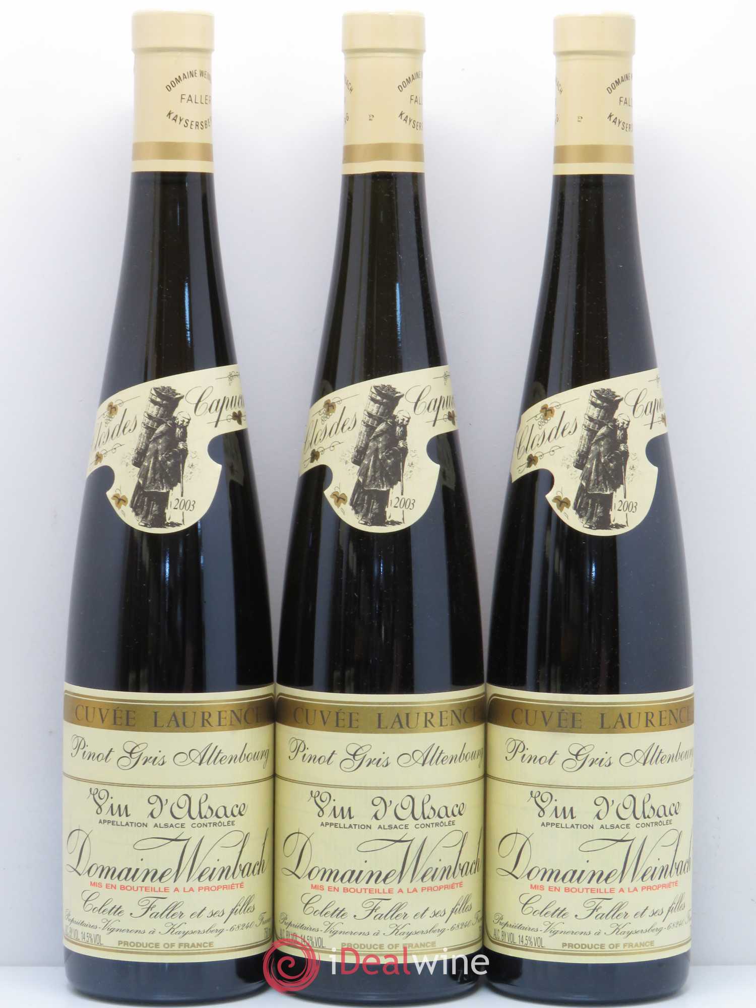 Alsace Pinot Gris (Tokay) Cuvée Laurence Weinbach (Domaine) Altenbourg 2003 - Posten von 6 Flaschen - 1