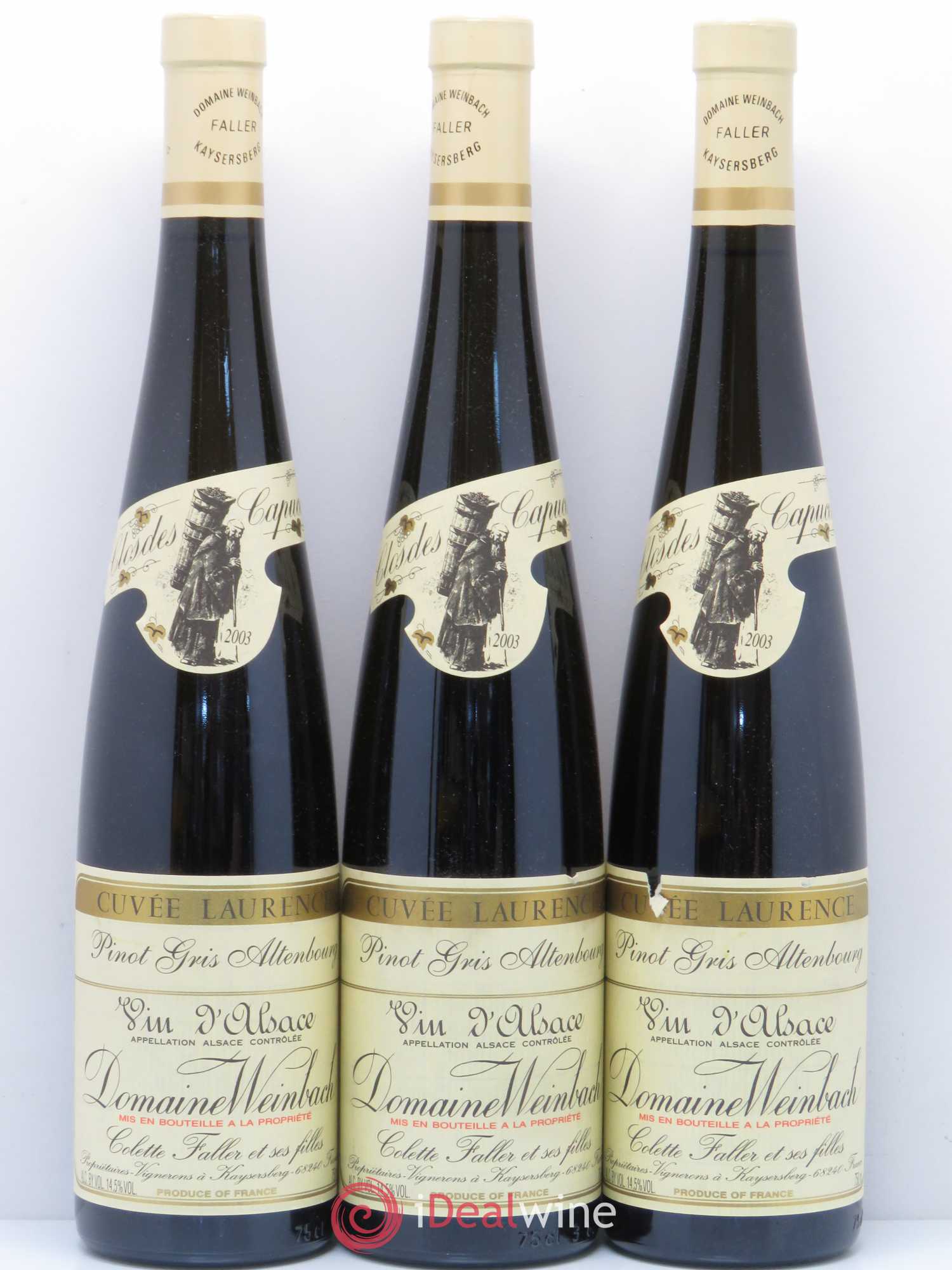 Alsace Pinot Gris (Tokay) Cuvée Laurence Weinbach (Domaine) Altenbourg 2003 - Posten von 6 Flaschen - 2