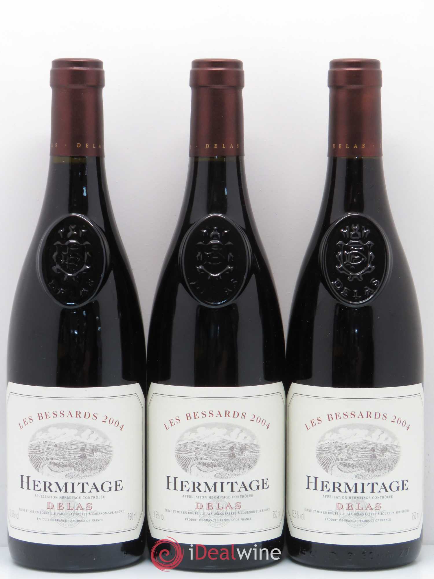 Hermitage Les Bessards Delas Frères 2004 - Lot de 3 bouteilles - 0