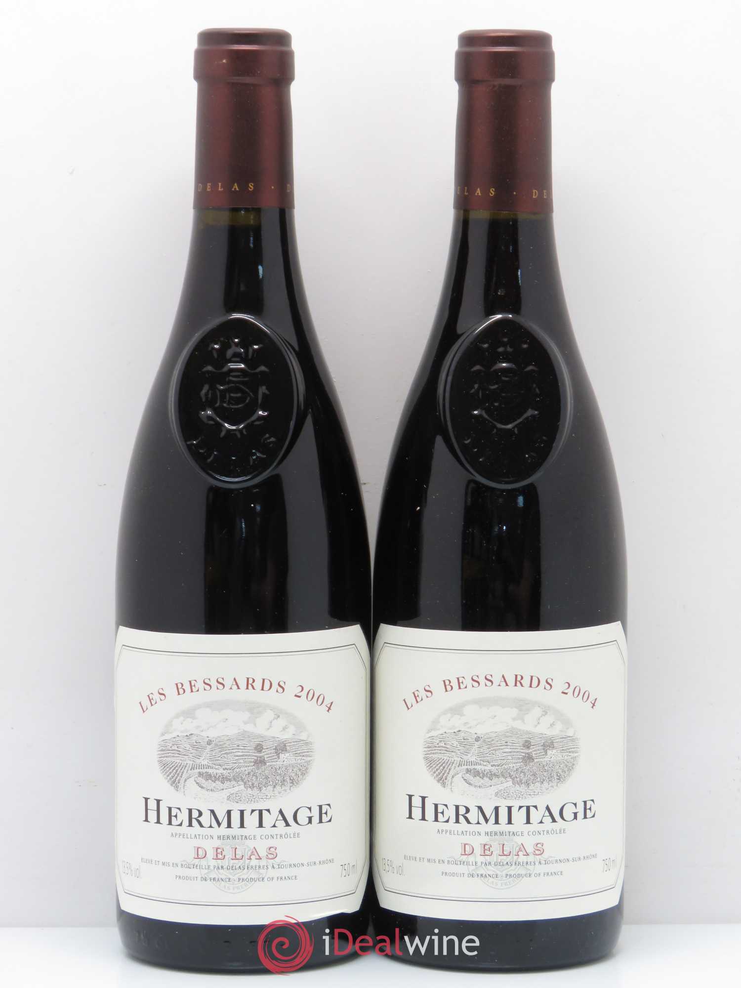 Hermitage Les Bessards Delas Frères 2004 - Lot de 2 bouteilles - 0