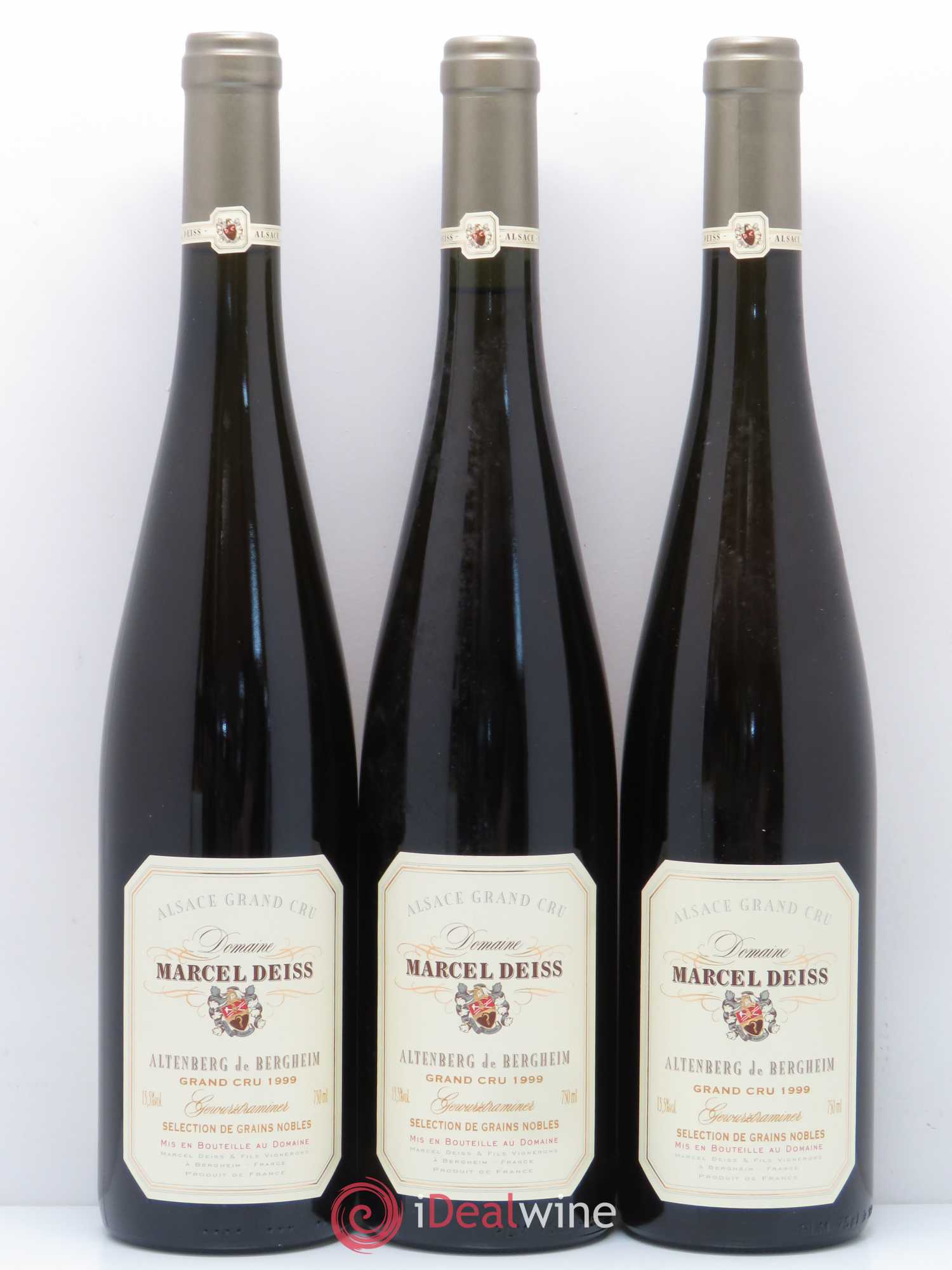 Alsace Gewurztraminer Sélection de Grains Nobles Grand Cru Altenberg de Bergheim Marcel Deiss (Domaine) 1999 - Lotto di 3 bottiglie - 0