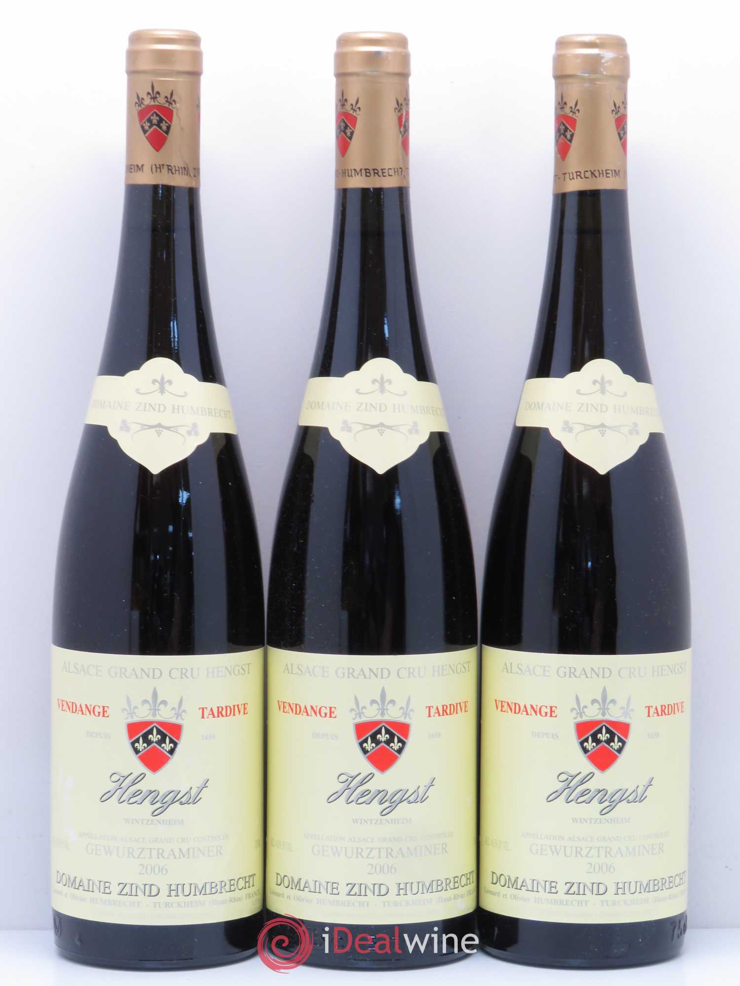 Alsace Gewurztraminer Grand Cru Hengst Zind-Humbrecht (Domaine) Wintzenheim 2006 - Lot de 3 bouteilles - 0
