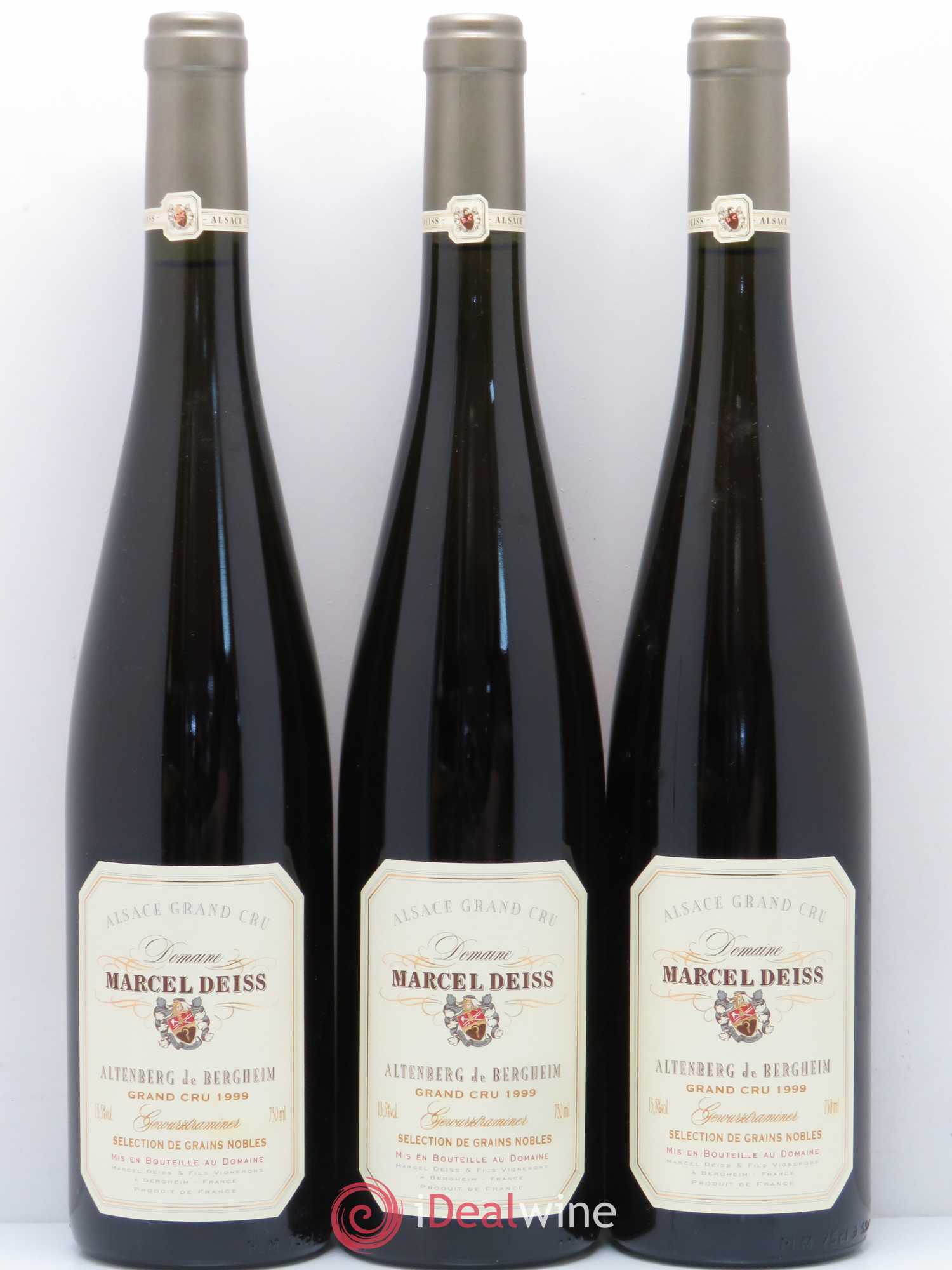 Alsace Gewurztraminer Sélection de Grains Nobles Grand Cru Altenberg de Bergheim Marcel Deiss (Domaine) 1999 - Lotto di 3 bottiglie - 0