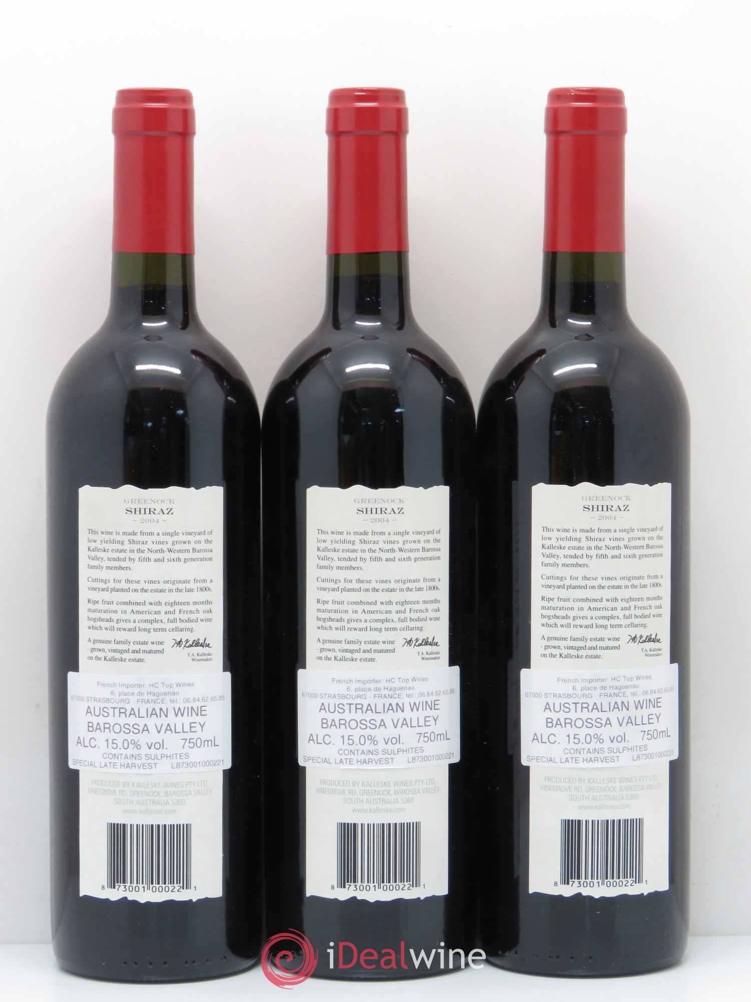 Australie Kalleske Greenock 2004 - Posten von 3 Flaschen - 1