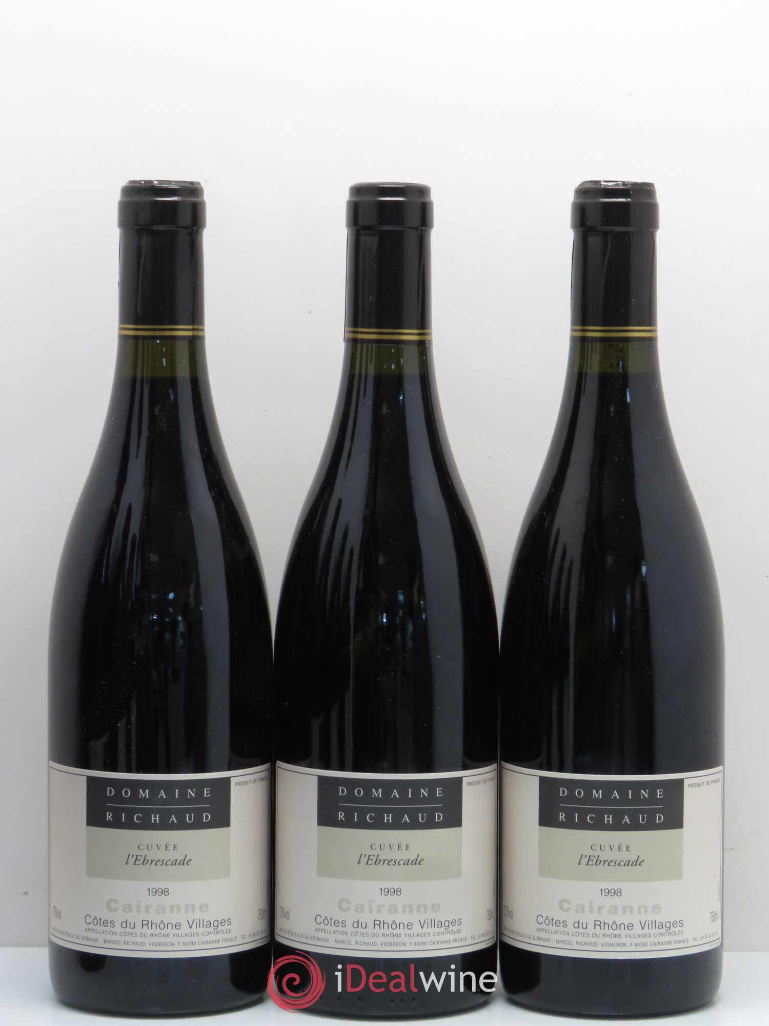 Cairanne Ebrescade Marcel Richaud 1998 - Lot de 6 bouteilles - 2
