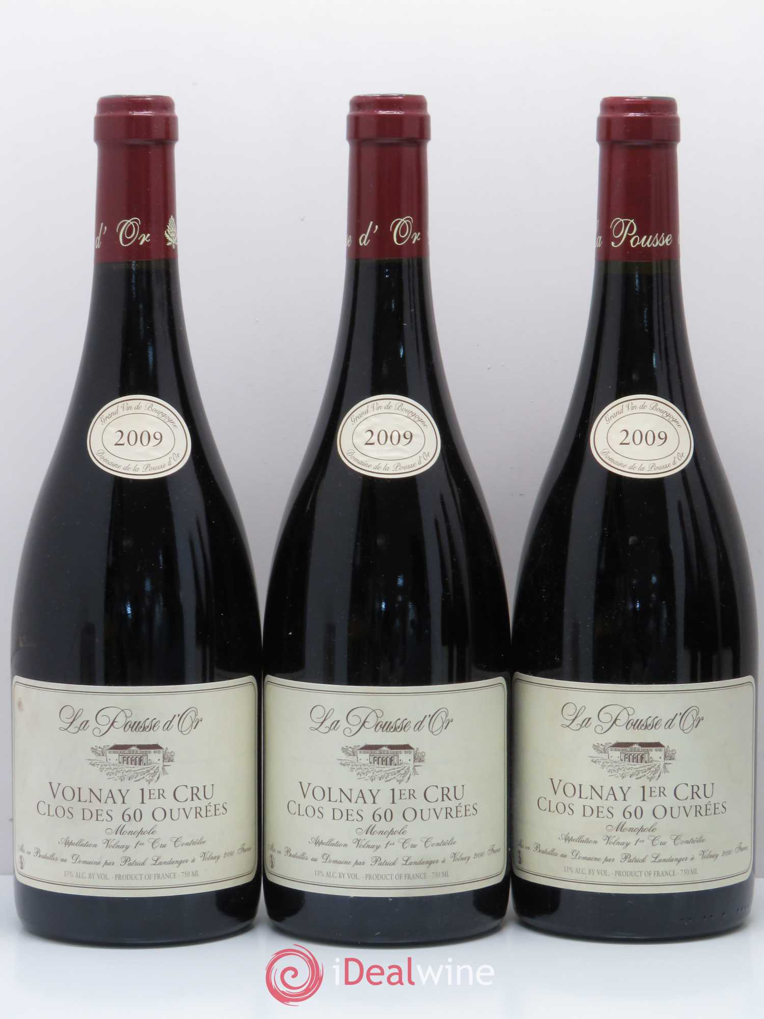Volnay 1er Cru Clos des 60 ouvrées La Pousse d'Or (Domaine de) 2009 - Lot de 6 bouteilles - 1