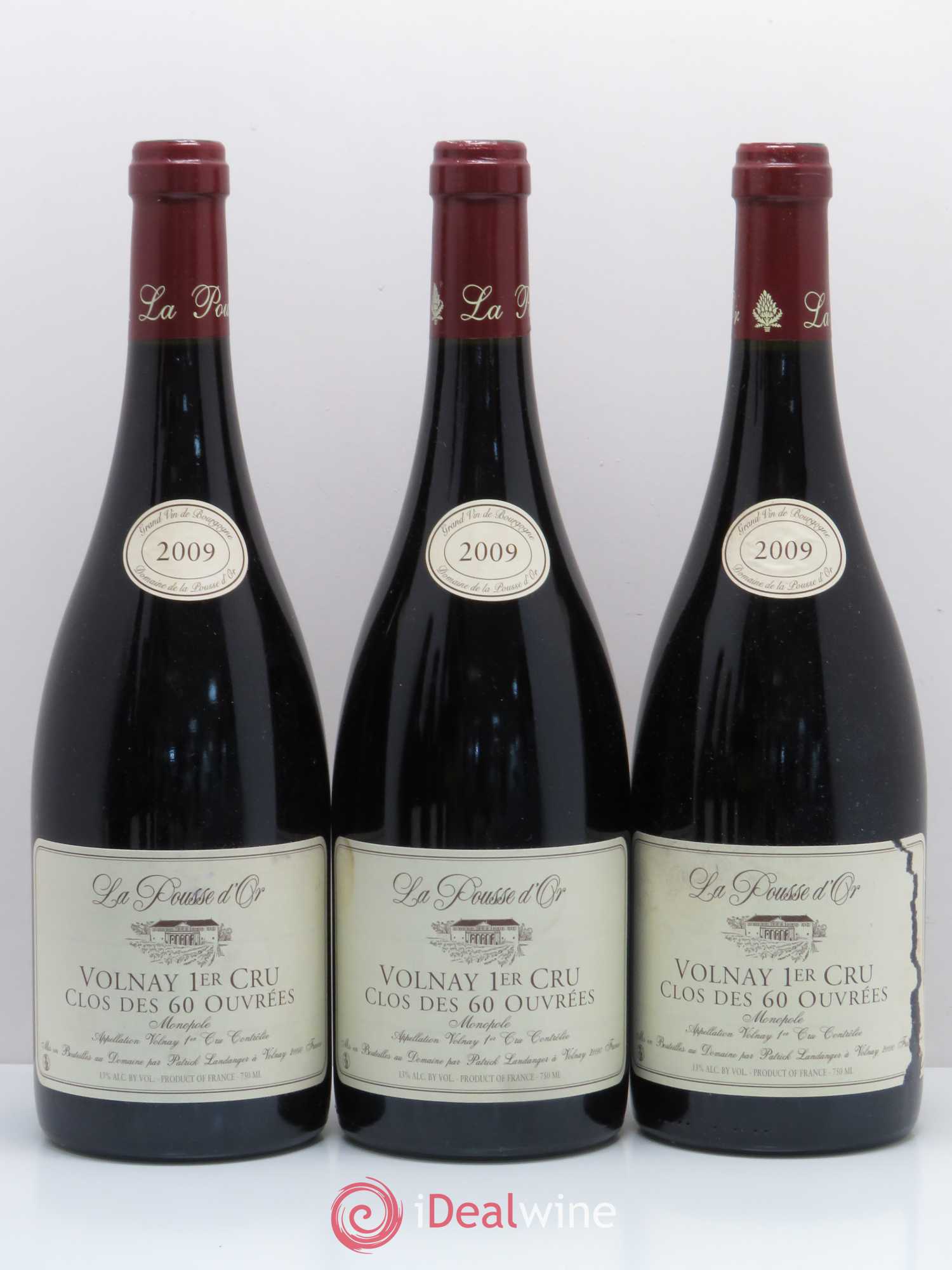 Volnay 1er Cru Clos des 60 ouvrées La Pousse d'Or (Domaine de) 2009 - Lot de 6 bouteilles - 2