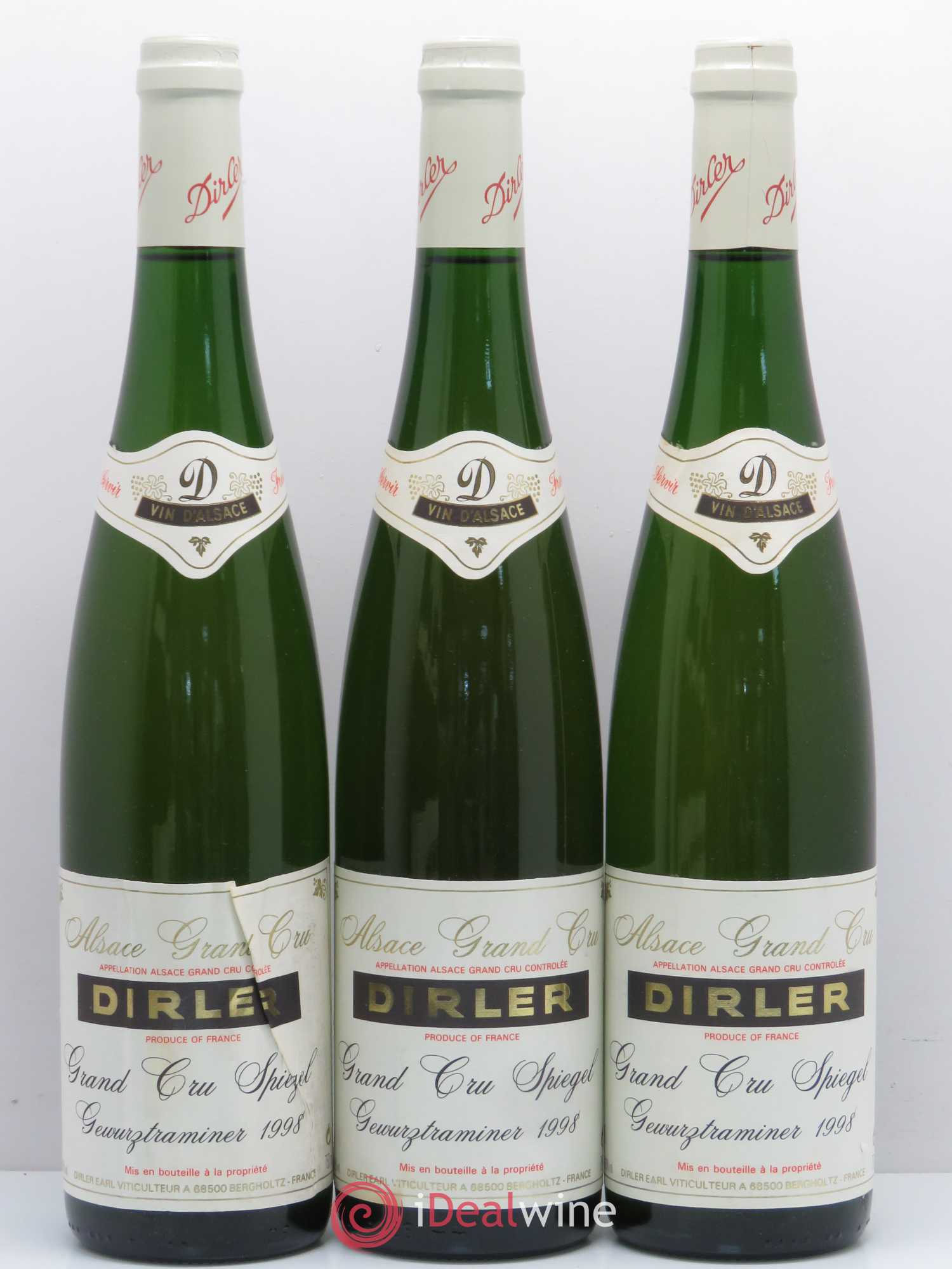 Gewurztraminer Spielgel Dirler (sans prix de réserve) 1998 - Posten von 6 Flaschen - 2