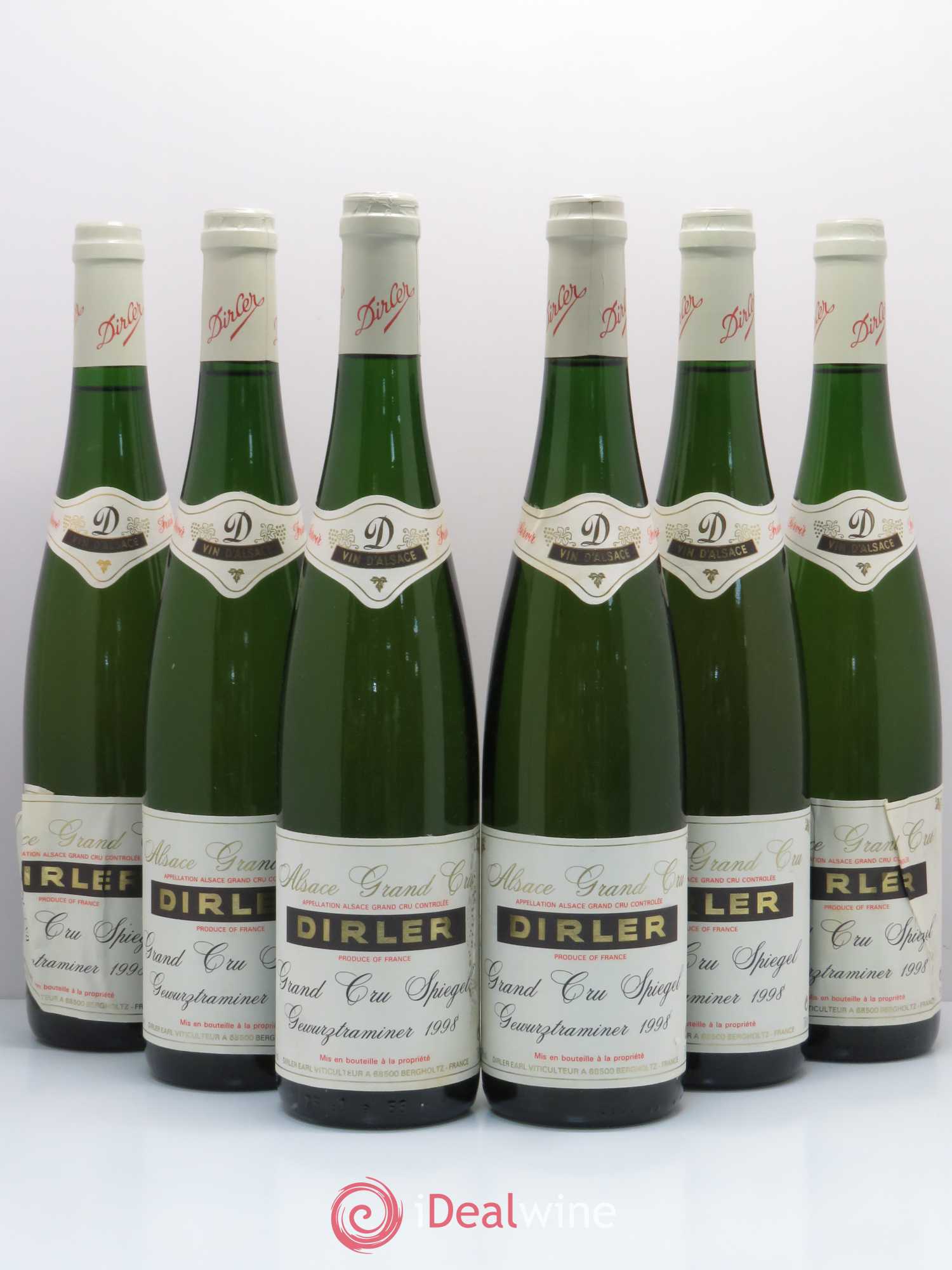 Gewurztraminer Spielgel Dirler (sans prix de réserve) 1998 - Posten von 6 Flaschen - 0