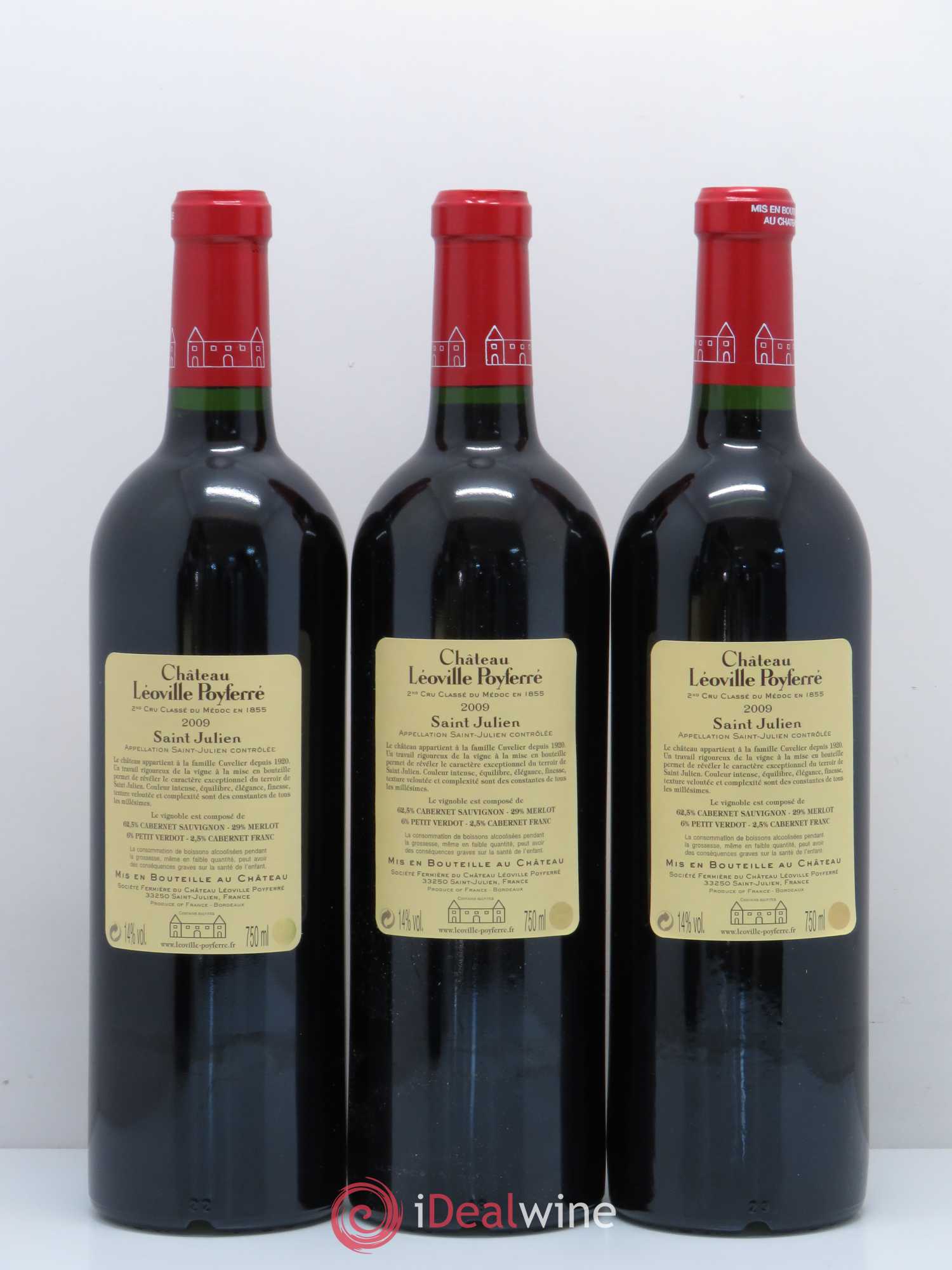 Château Léoville Poyferré 2ème Grand Cru Classé 2009 - Lot de 12 bouteilles - 2