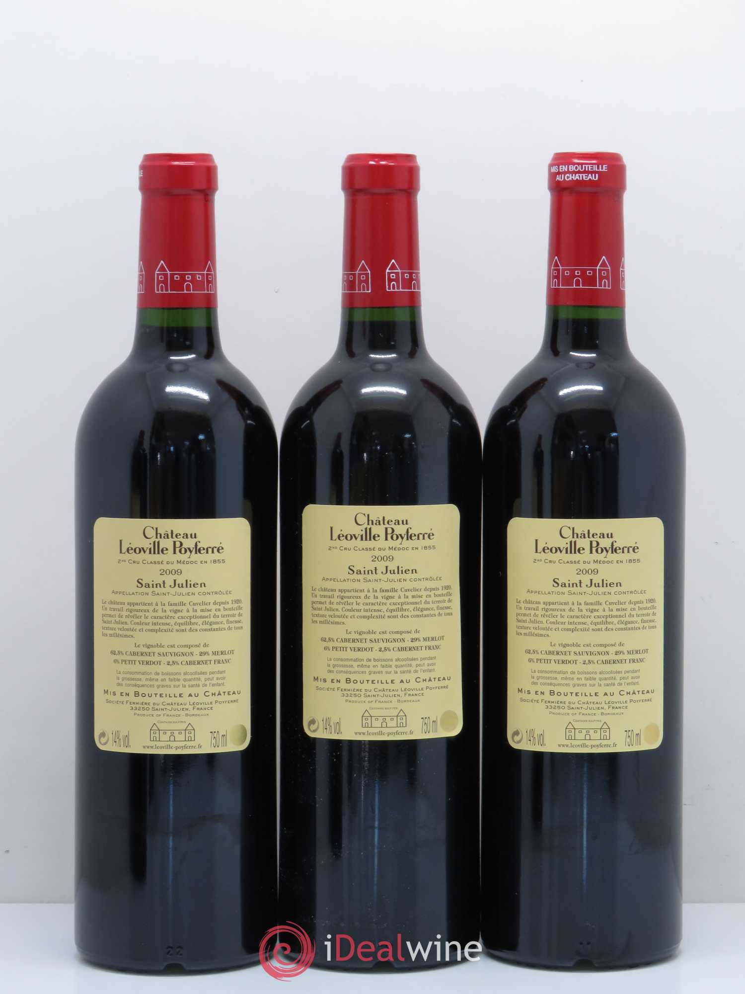 Château Léoville Poyferré 2ème Grand Cru Classé 2009 - Lot de 12 bouteilles - 4