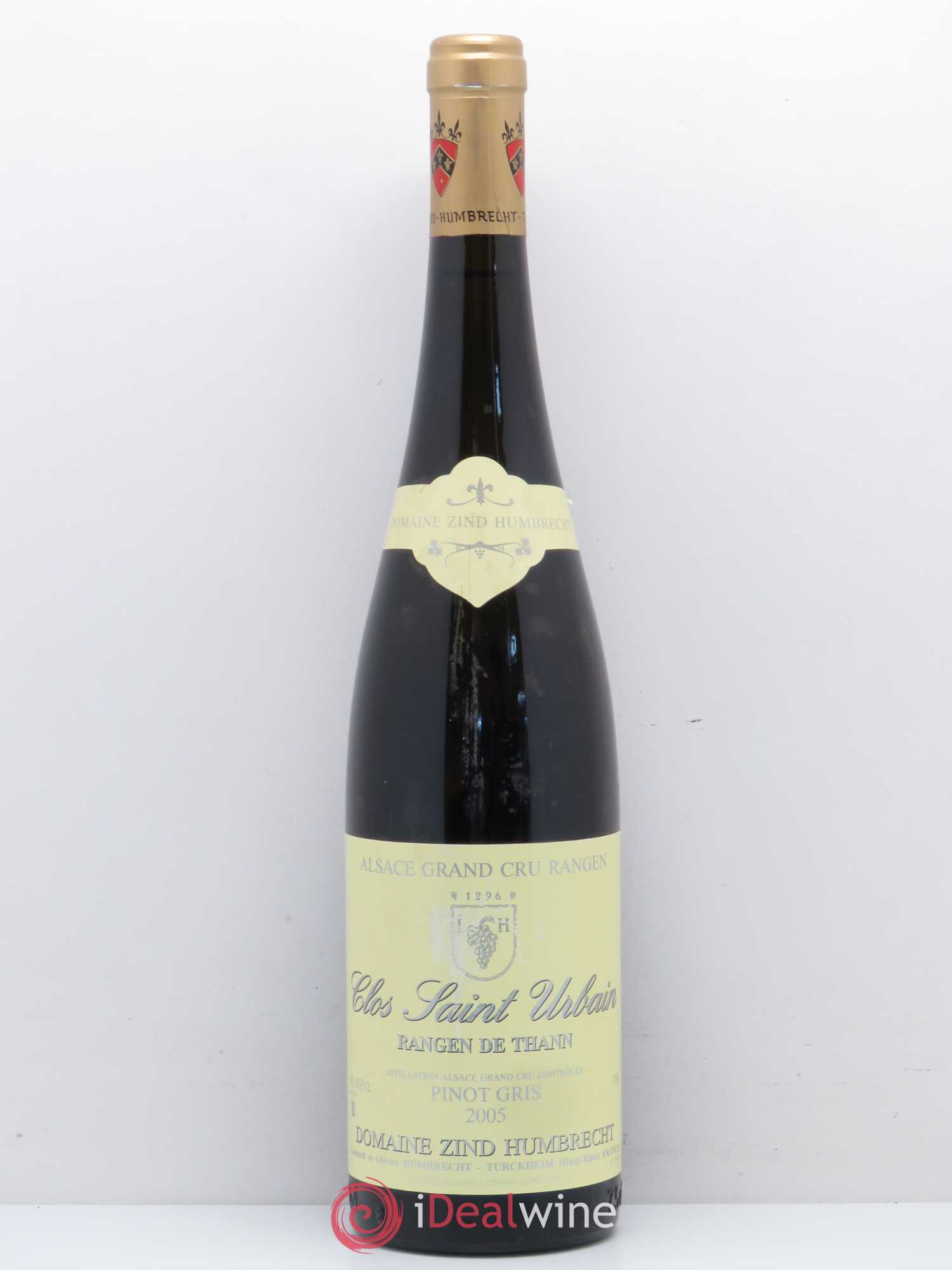 Alsace Pinot Gris Grand Cru Rangen de Thann Clos Saint-Urbain Zind-Humbrecht (Domaine) 2005 - Lot de 1 bouteille - 0