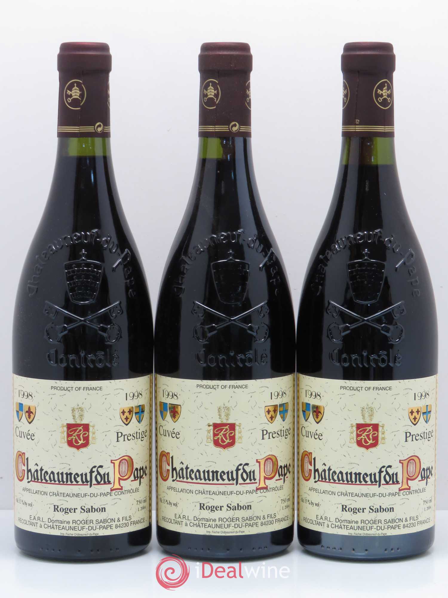 Châteauneuf-du-Pape Cuvée Prestige Roger Sabon (Domaine) 1998 - Lot de 12 bouteilles - 1