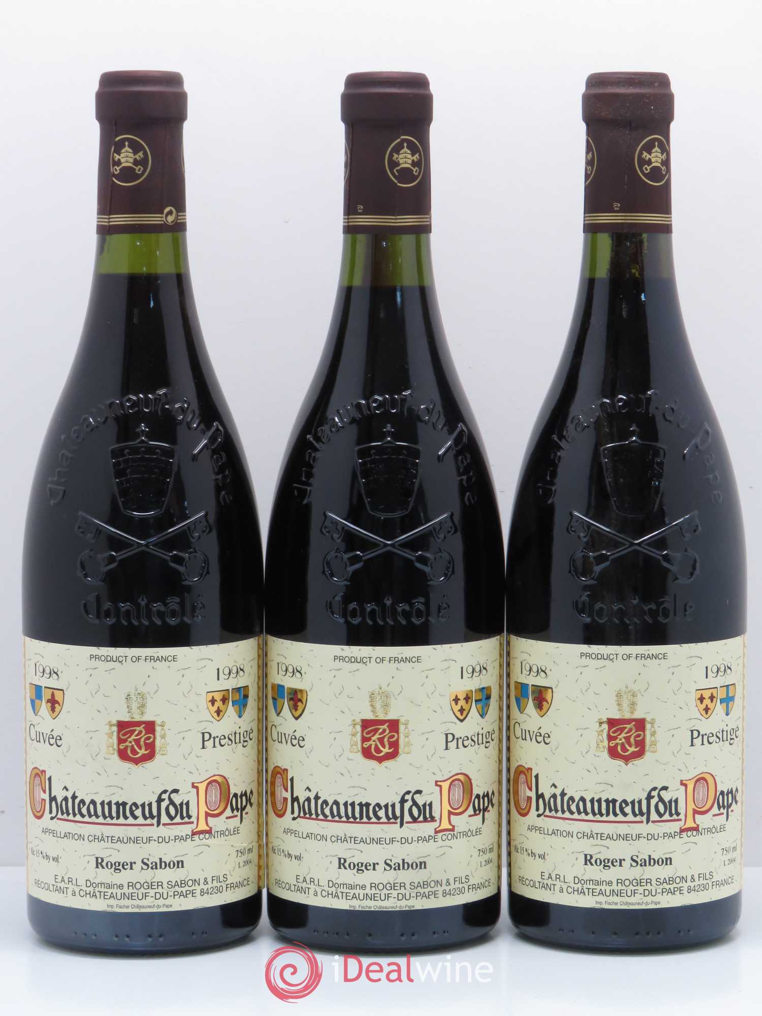 Châteauneuf-du-Pape Cuvée Prestige Roger Sabon (Domaine) 1998 - Lot de 12 bouteilles - 2