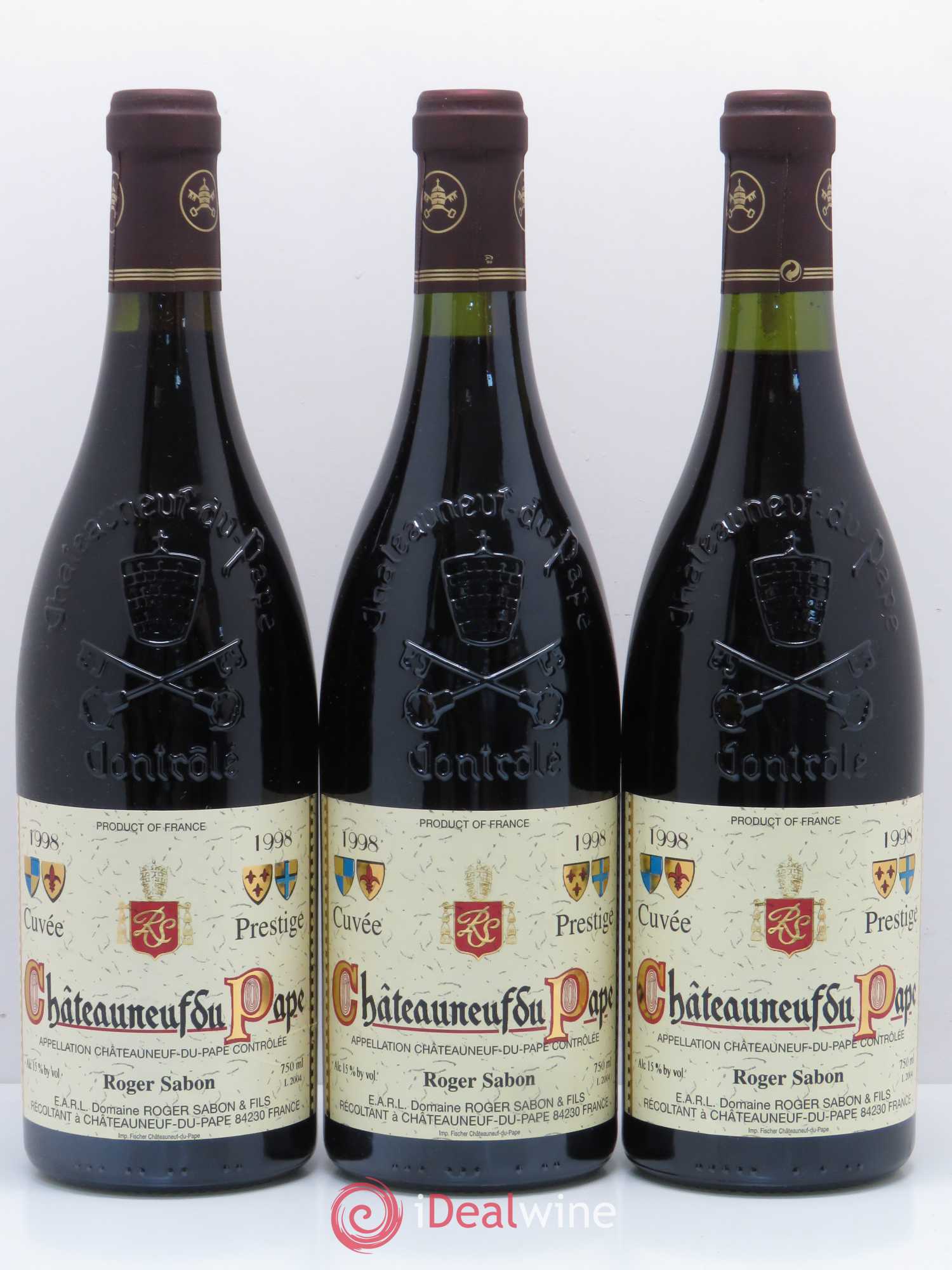 Châteauneuf-du-Pape Cuvée Prestige Roger Sabon (Domaine) 1998 - Lot de 12 bouteilles - 4