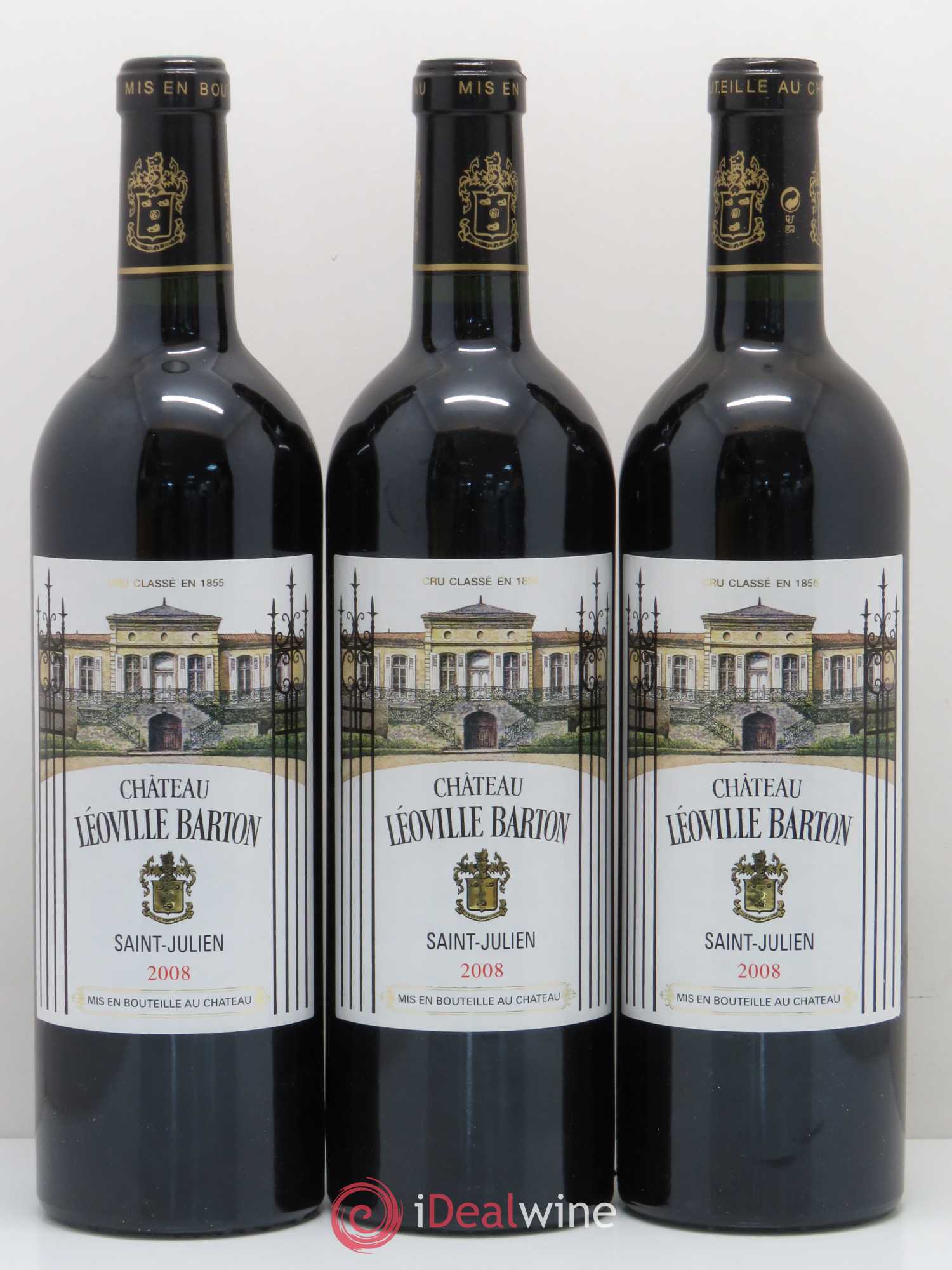Château Léoville Barton 2ème Grand Cru Classé 2008 - Lot de 12 bouteilles - 1