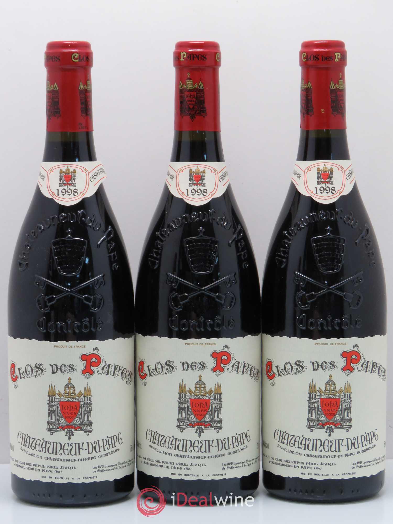 Châteauneuf-du-Pape Clos des Papes - Paul Avril 1998 - Lot de 12 bouteilles - 2