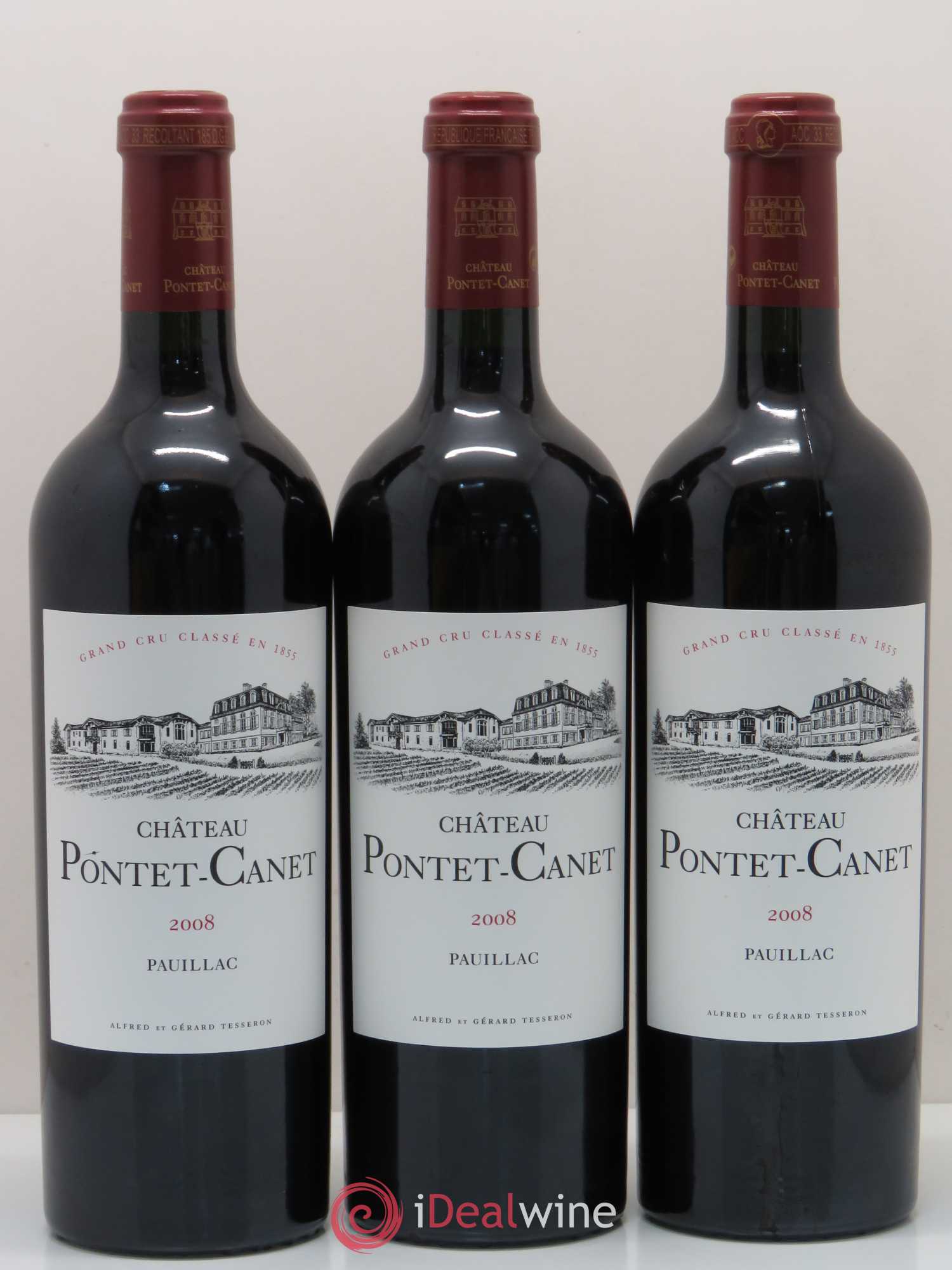 Château Pontet Canet 5ème Grand Cru Classé 2008 - Lot de 12 bouteilles - 1