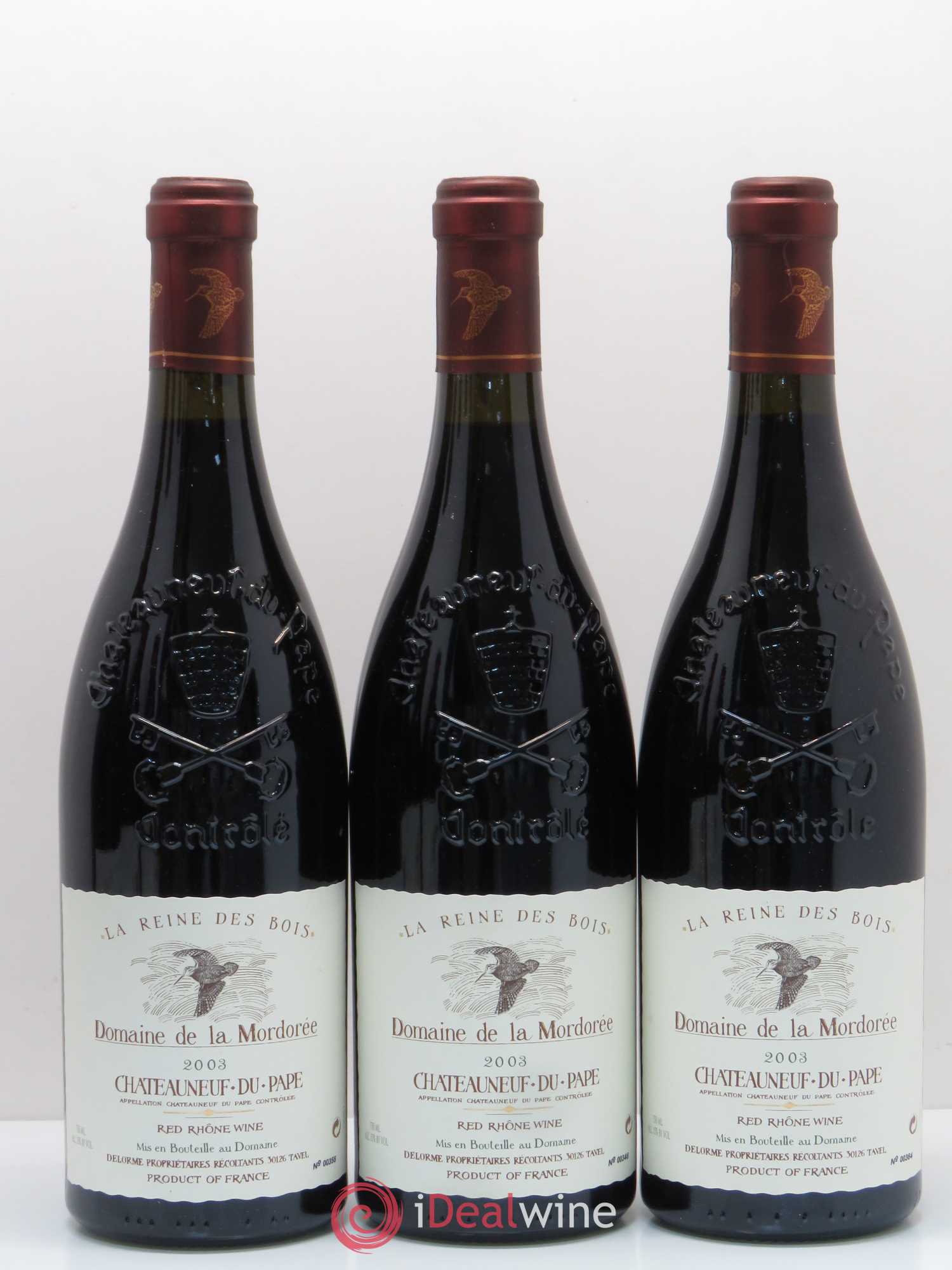 Châteauneuf-du-Pape  Cuvée de la Reine des Bois La Mordorée (Domaine de) 2003 - Lot de 6 bouteilles - 2