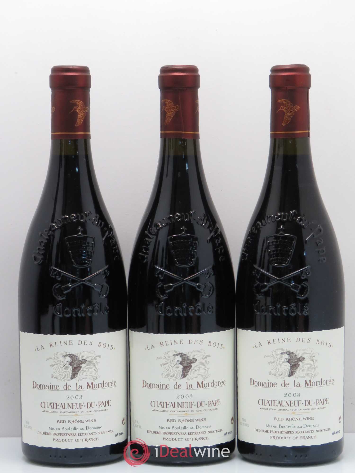 Châteauneuf-du-Pape  Cuvée de la Reine des Bois La Mordorée (Domaine de) 2003 - Lot de 6 bouteilles - 2