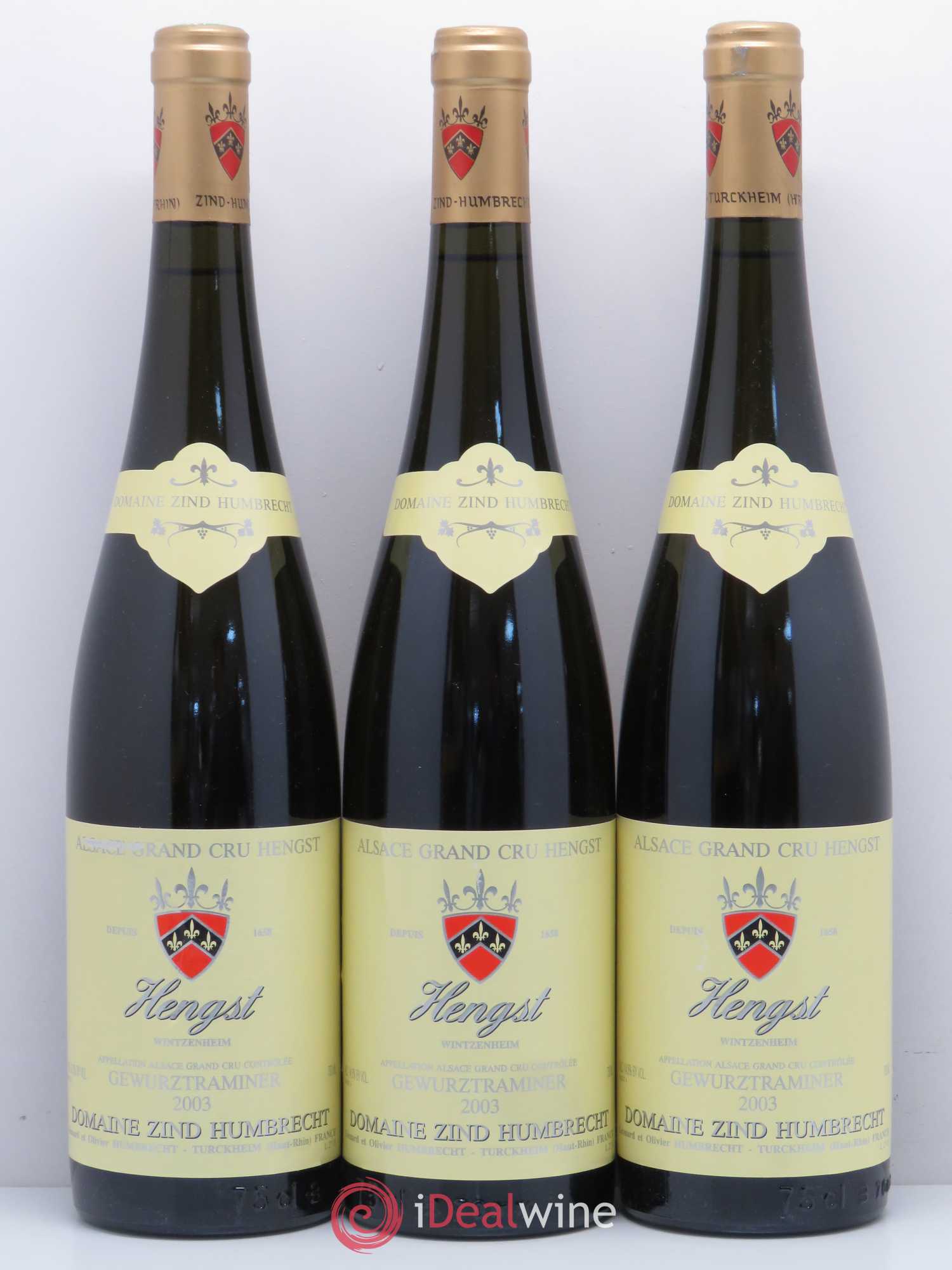 Alsace Gewurztraminer Zind-Humbrecht (Domaine) Grand Cru Hengst Wintzenheim 2003 - Posten von 6 Flaschen - 2
