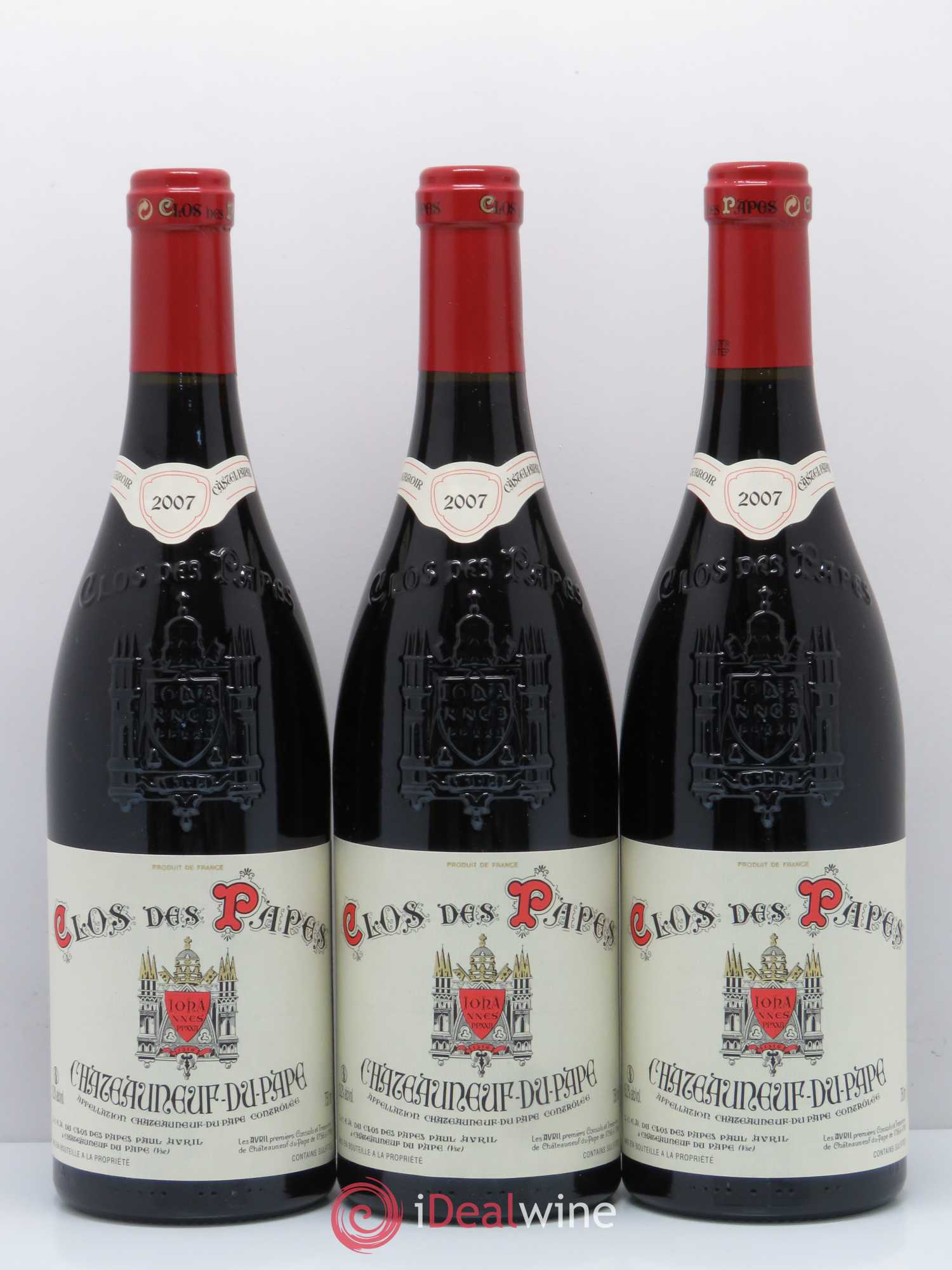 Châteauneuf-du-Pape Clos des Papes - Paul Avril 2007 - Lot de 12 bouteilles - 1