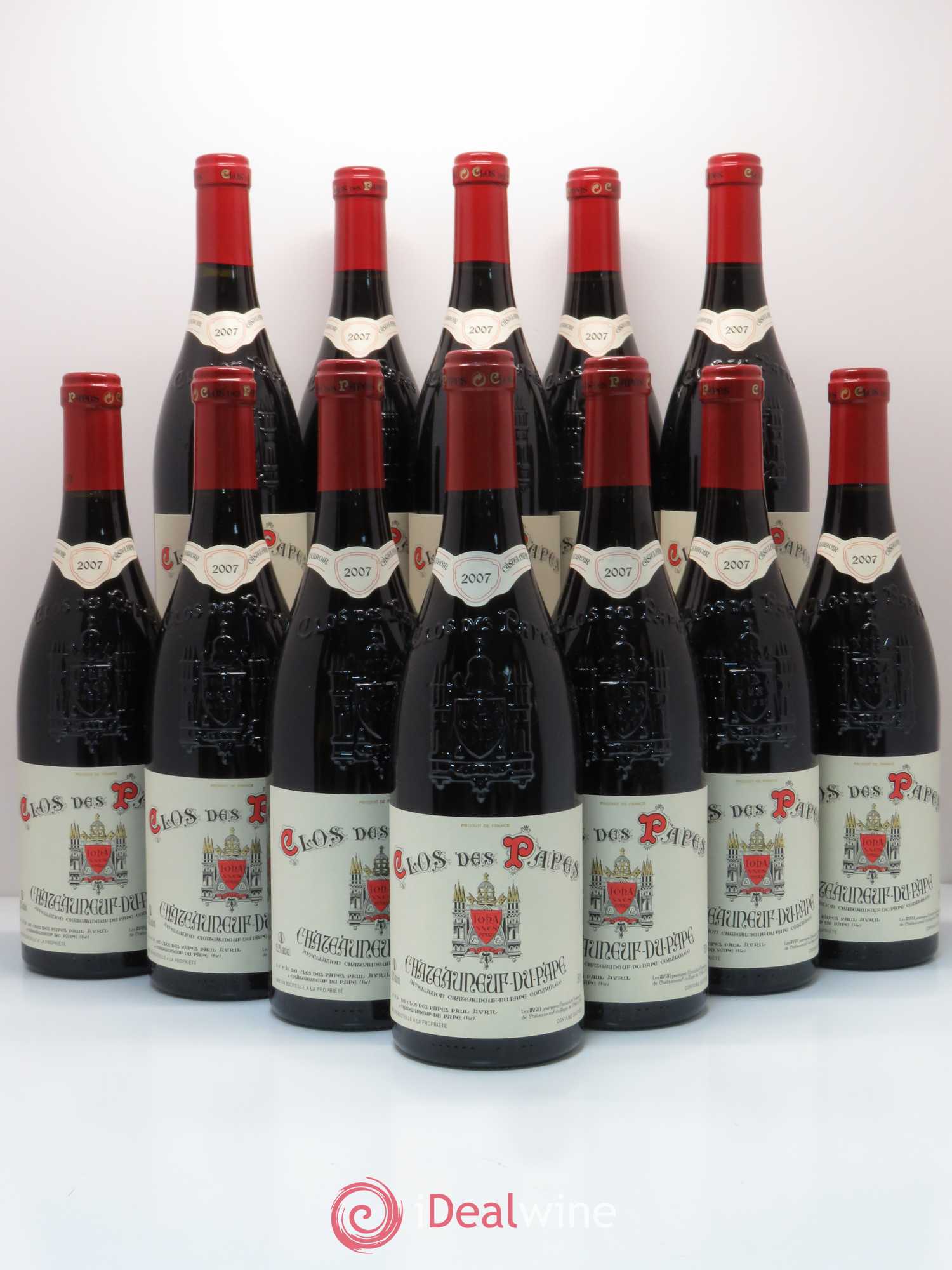Châteauneuf-du-Pape Clos des Papes - Paul Avril 2007 - Lot de 12 bouteilles - 0