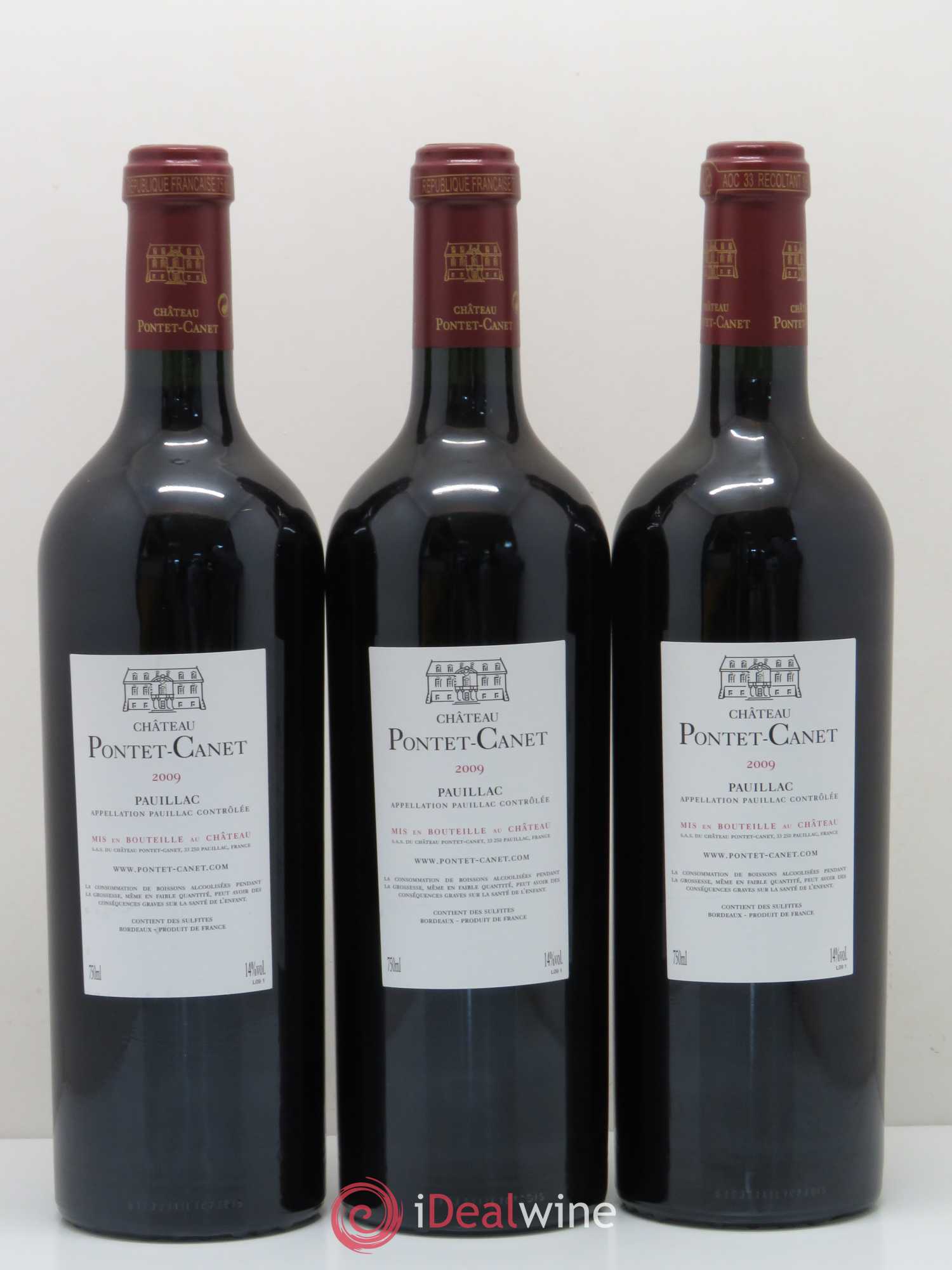 Château Pontet Canet 5ème Grand Cru Classé 2009 - Lot de 12 bouteilles - 8