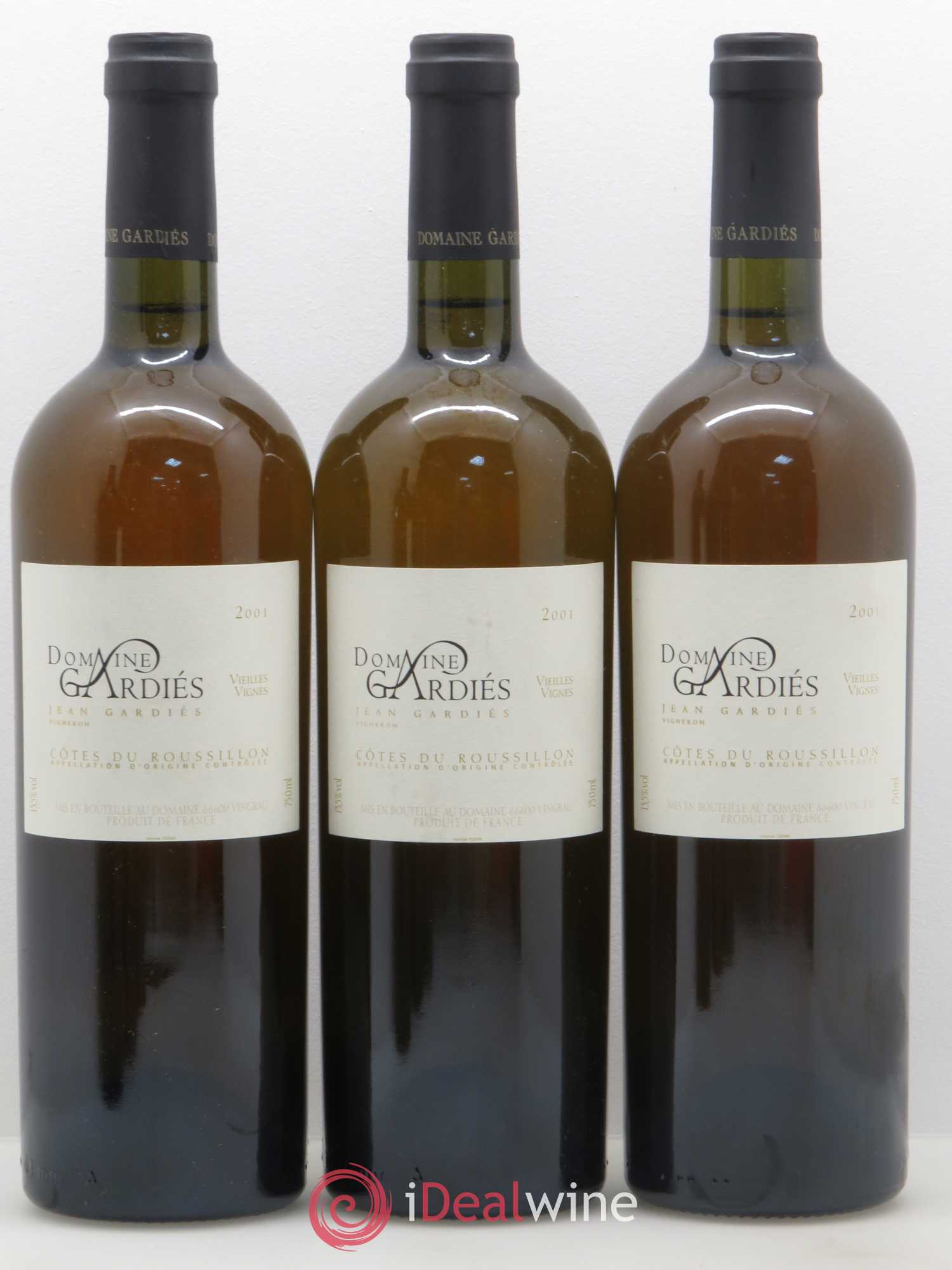 Côtes du Roussillon Vieilles Vignes Gardies 2001 - Posten von 6 Flaschen - 1