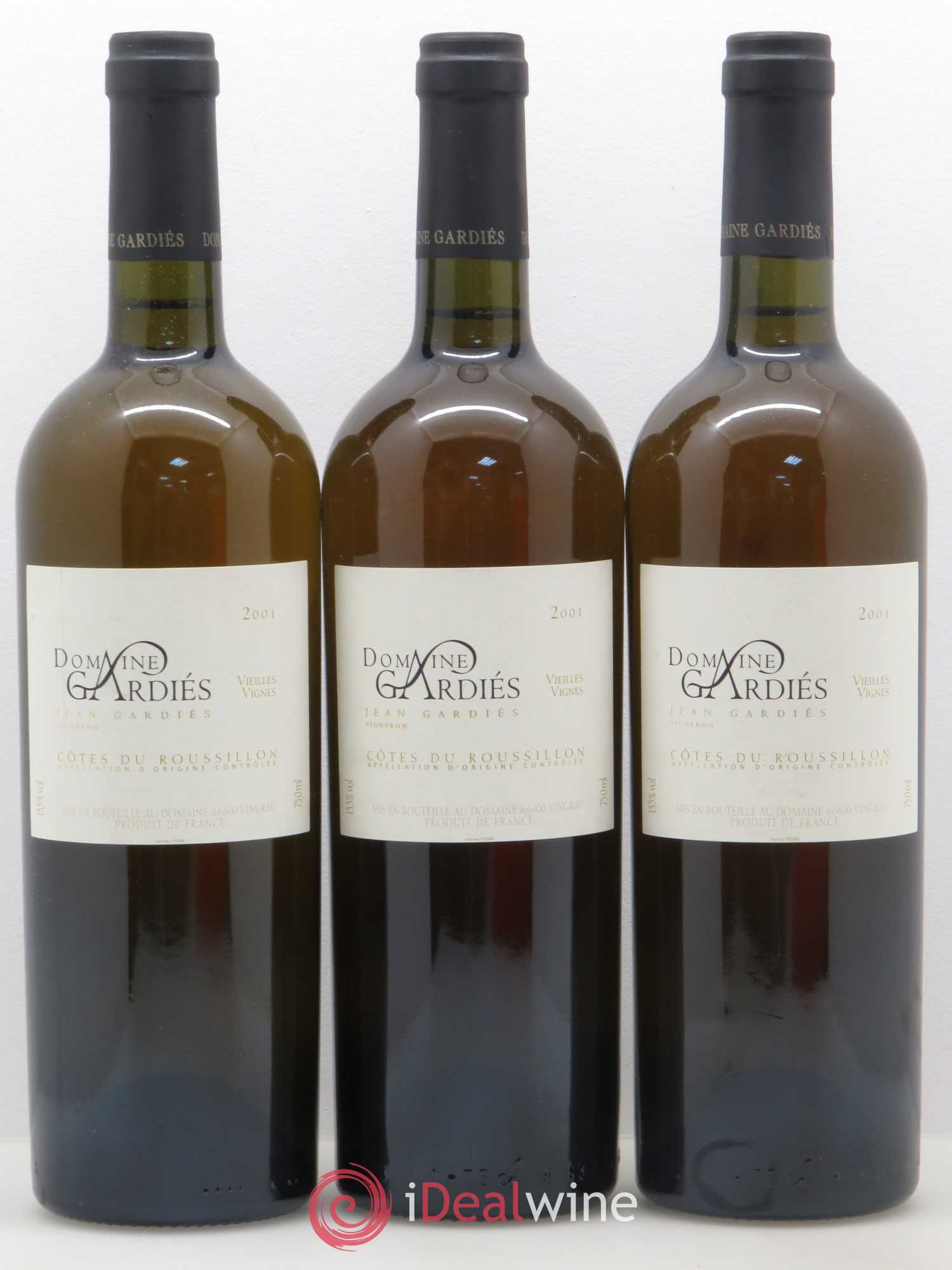 Côtes du Roussillon Vieilles Vignes Gardies 2001 - Posten von 6 Flaschen - 2