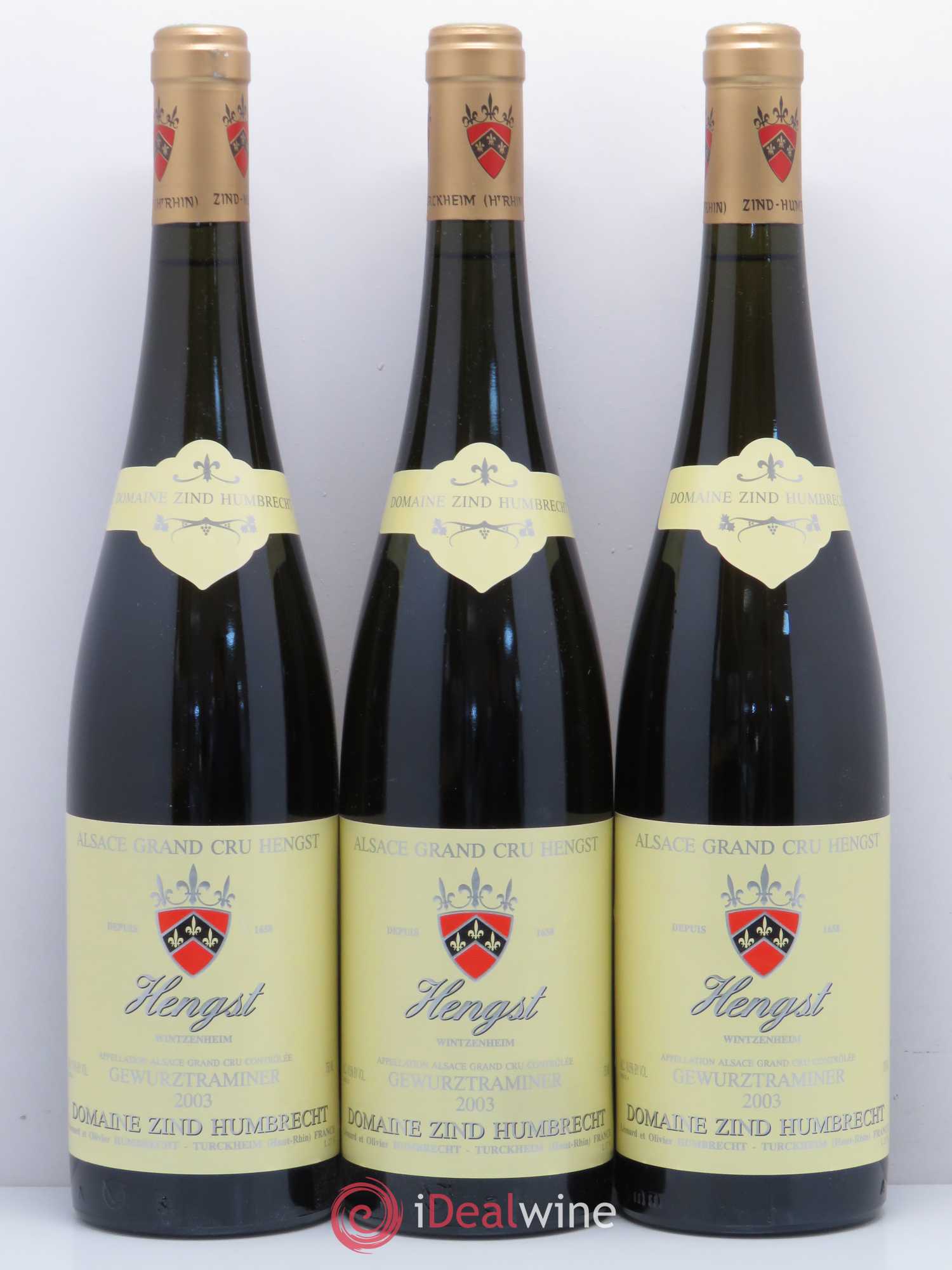 Alsace Gewurztraminer Zind-Humbrecht (Domaine) Grand Cru Hengst Wintzenheim 2003 - Posten von 3 Flaschen - 0