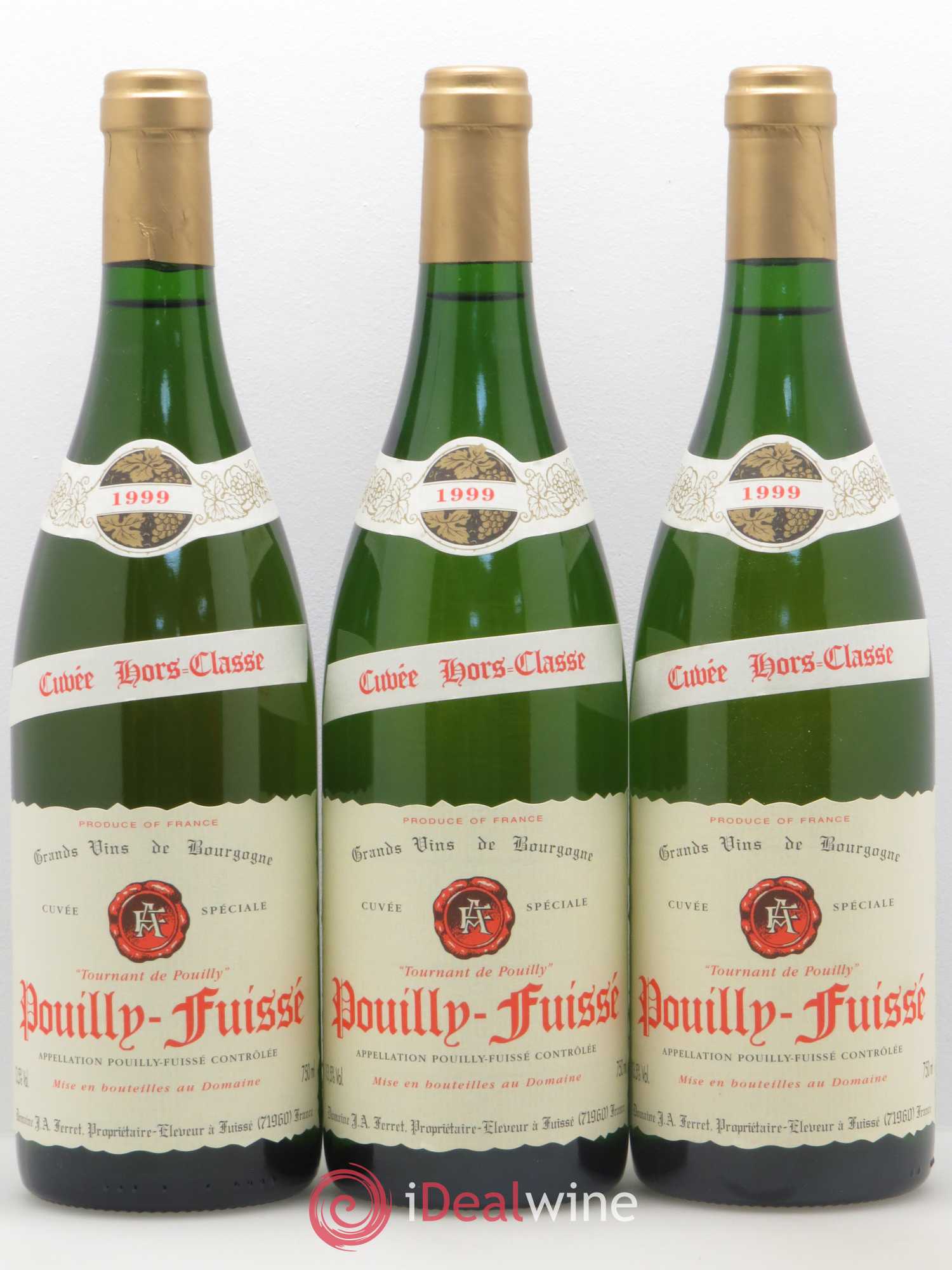 Pouilly-Fuissé 1er Cru Hors Classe Tournant de Pouilly J.A. Ferret (Domaine) 1999 - Lot de 6 bouteilles - 1