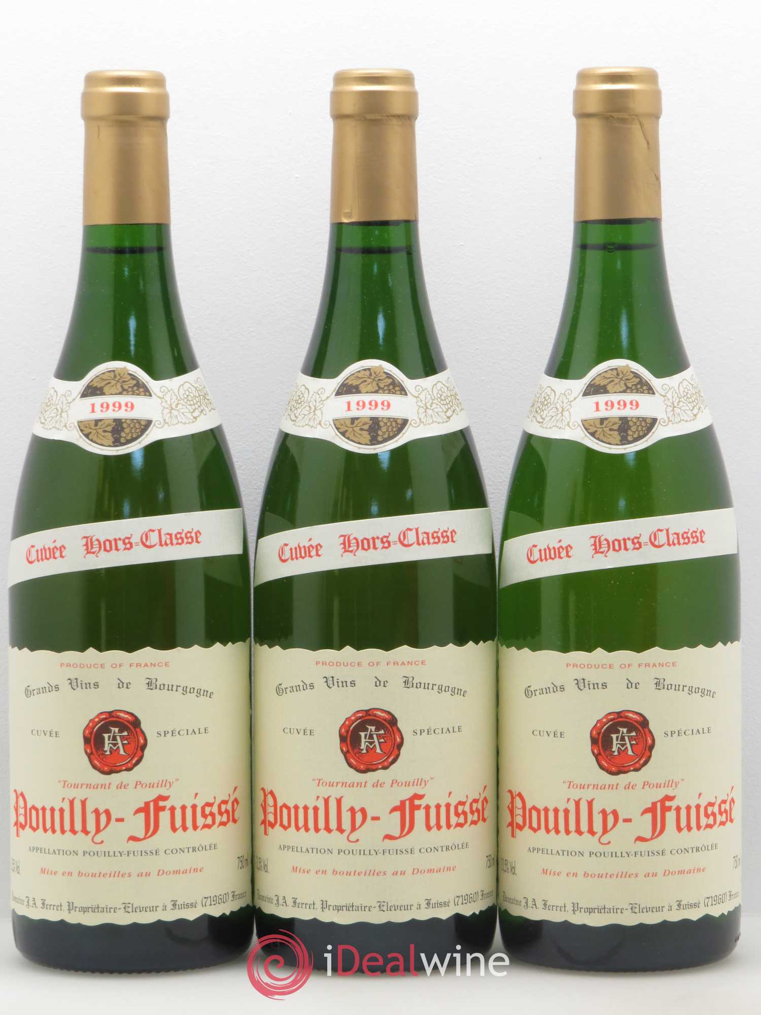 Pouilly-Fuissé 1er Cru Hors Classe Tournant de Pouilly J.A. Ferret (Domaine) 1999 - Lot de 6 bouteilles - 1