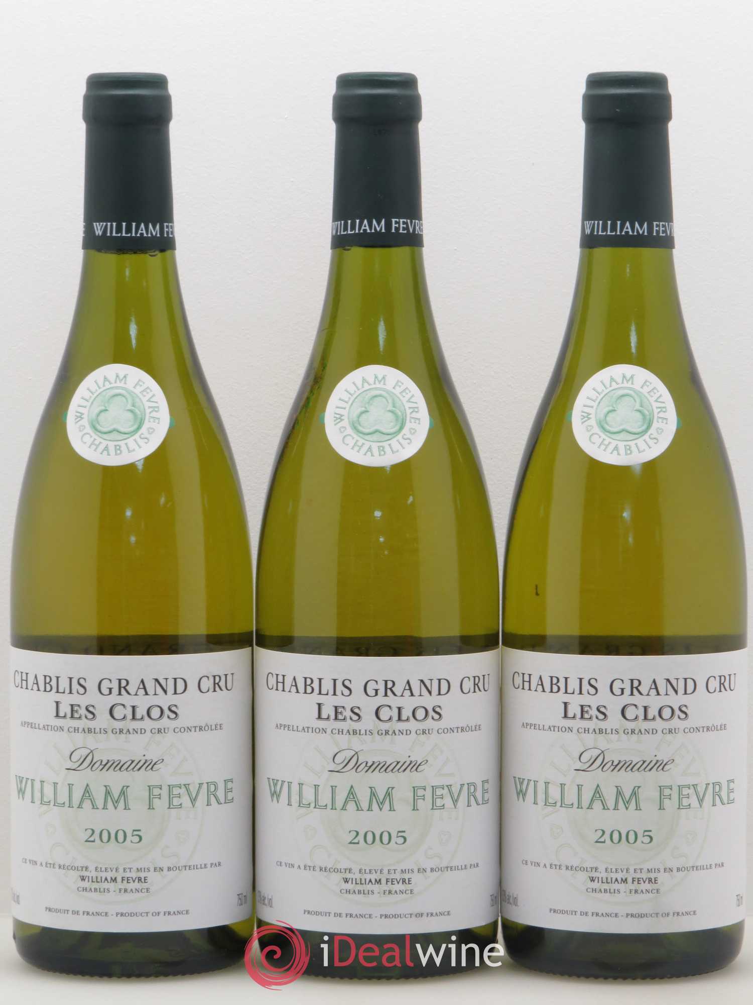 Chablis Grand Cru Les Clos William Fèvre 2005 - Lot de 3 bouteilles - 0