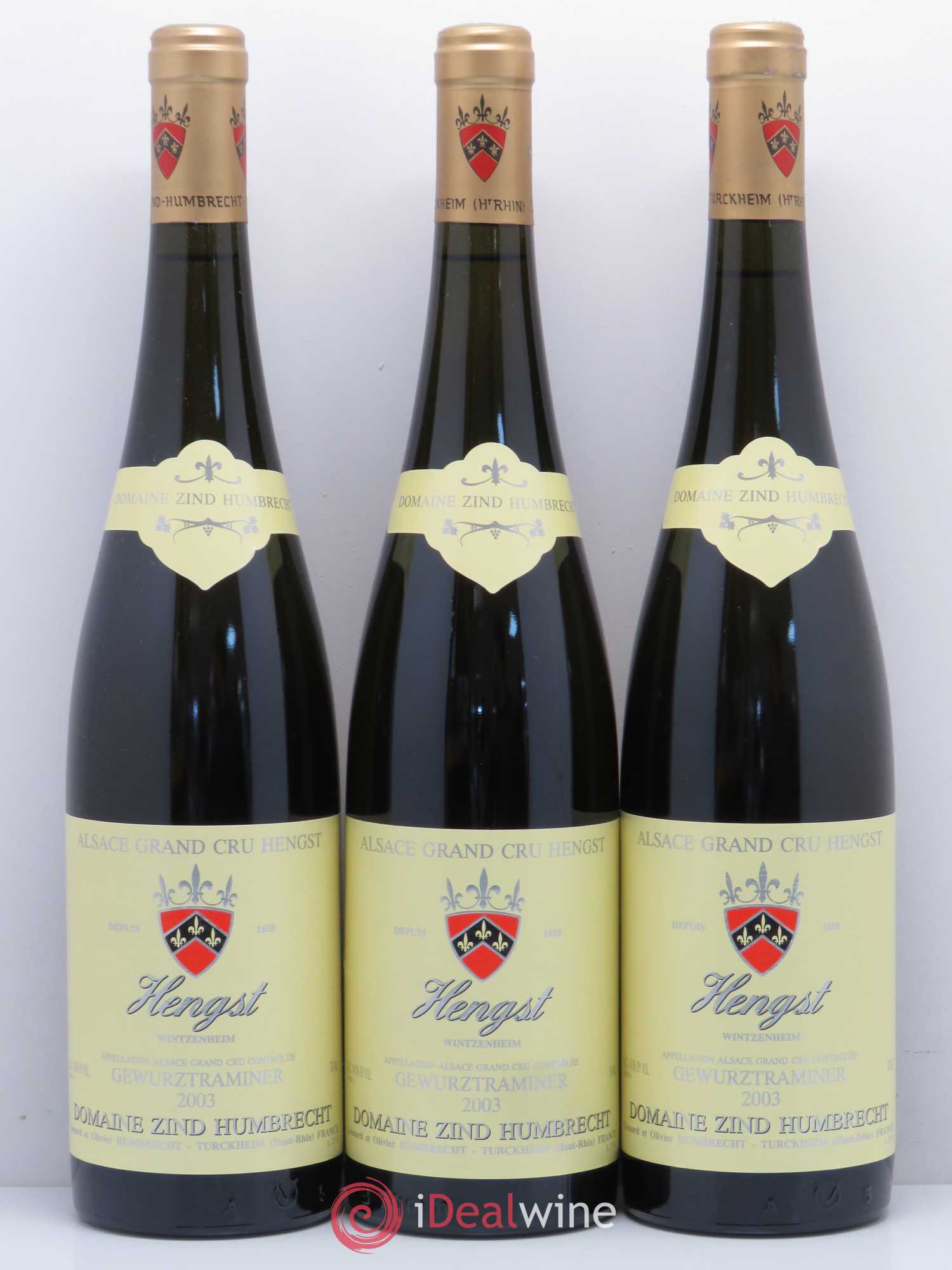 Alsace Gewurztraminer Zind-Humbrecht (Domaine) Grand Cru Hengst Wintzenheim 2003 - Lotto di 3 bottiglie - 0