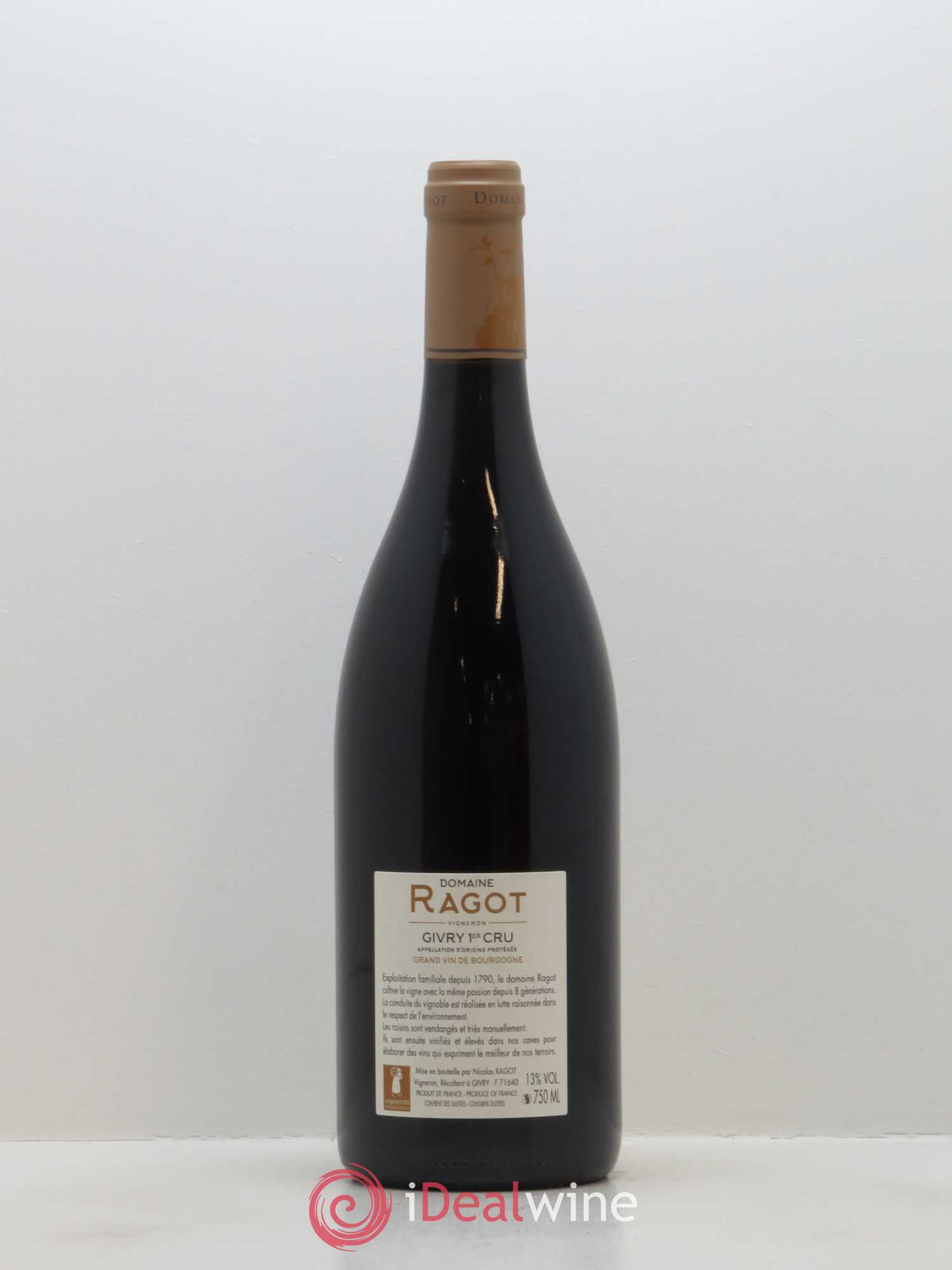 Givry 1er Cru La Grande Berge Ragot (Domaine) 2016 - Lot de 1 bouteille - 1
