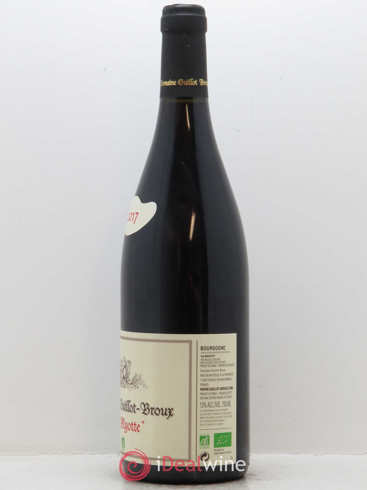 Bourgogne La Myotte Guillot-Broux (Domaine) 2017 - Lot de 1 bouteille - 1