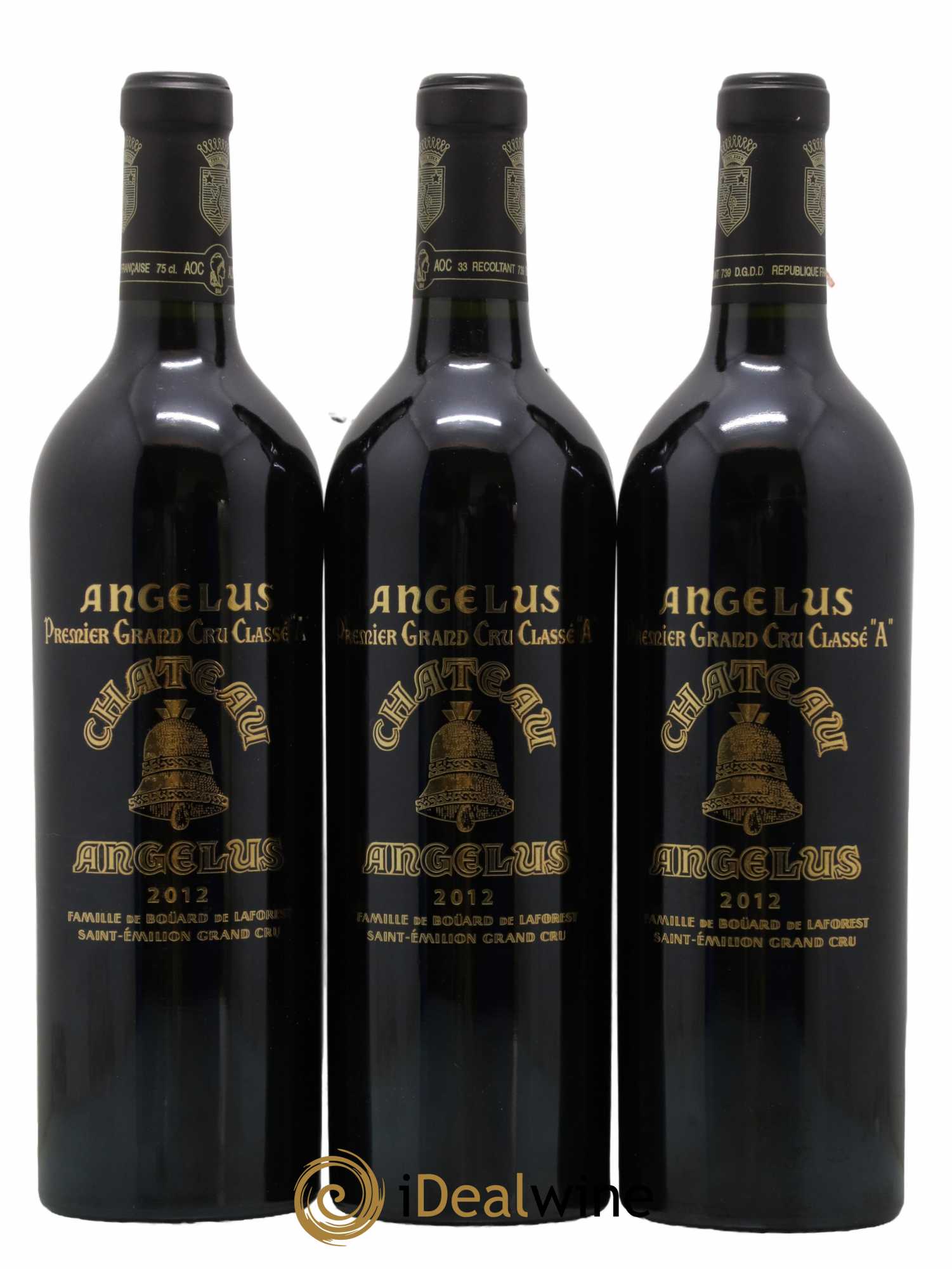 Château Angélus 1er Grand Cru Classé A 2012 - Lot de 3 bouteilles - 0